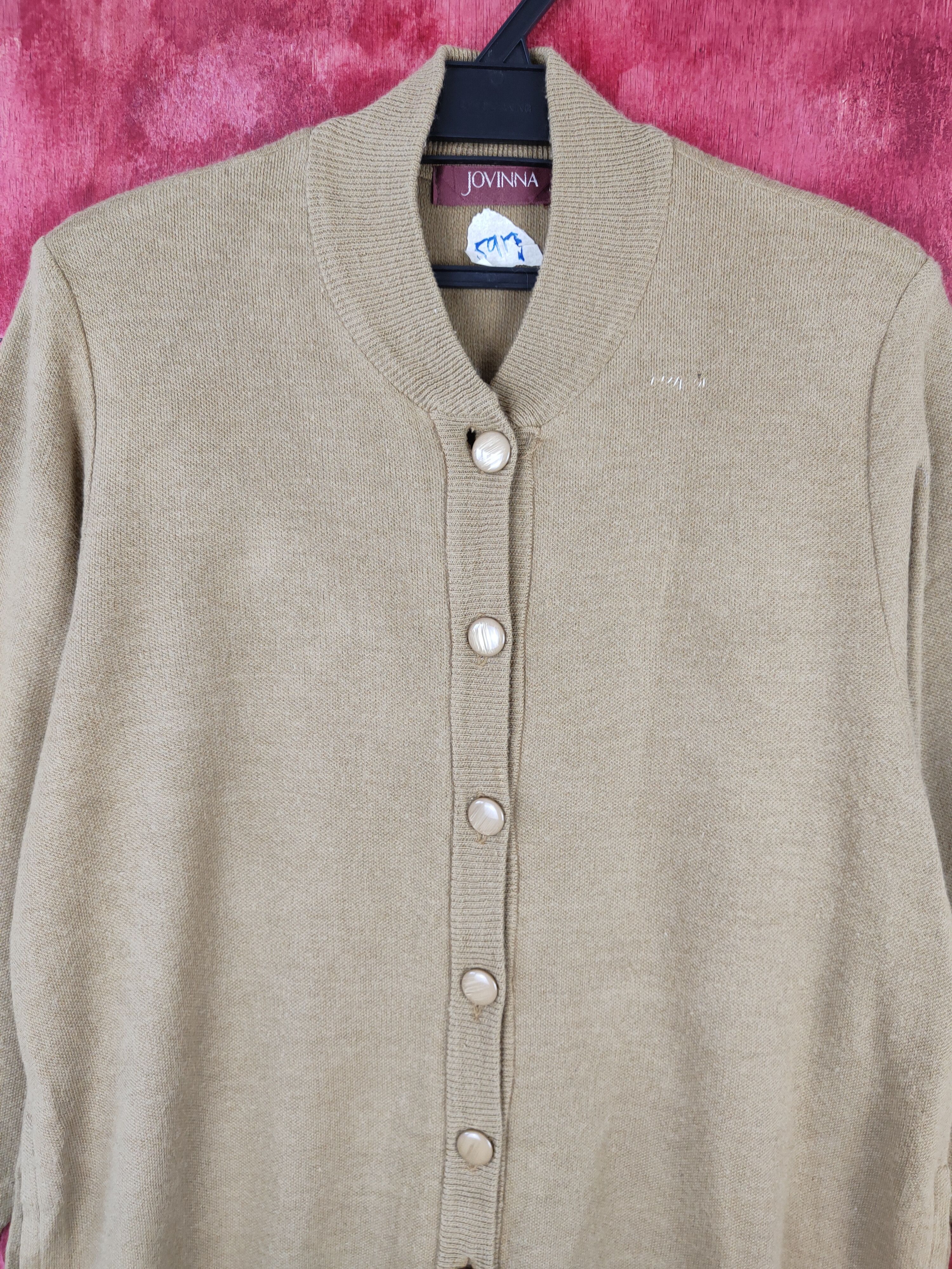 Japanese Brand Jovinna Brown Knitwear long Cardigan #5917 Size XL / US 12-14 / IT 48-50 - 2 Thumbnail