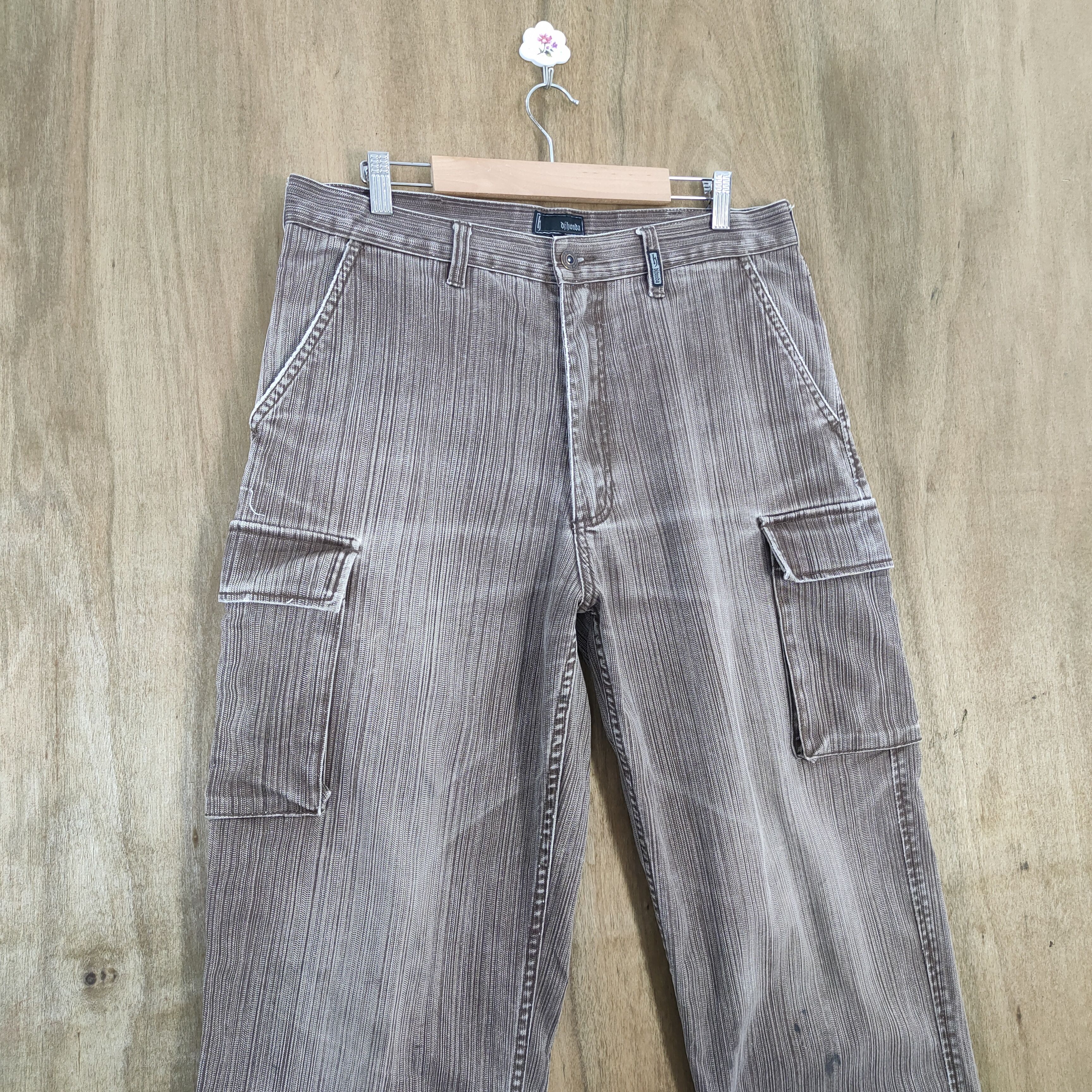 Honda VINTAGE DI HONDA FADED BROWN CARGO PANTS Size US 34 / EU 50 - 5 Thumbnail