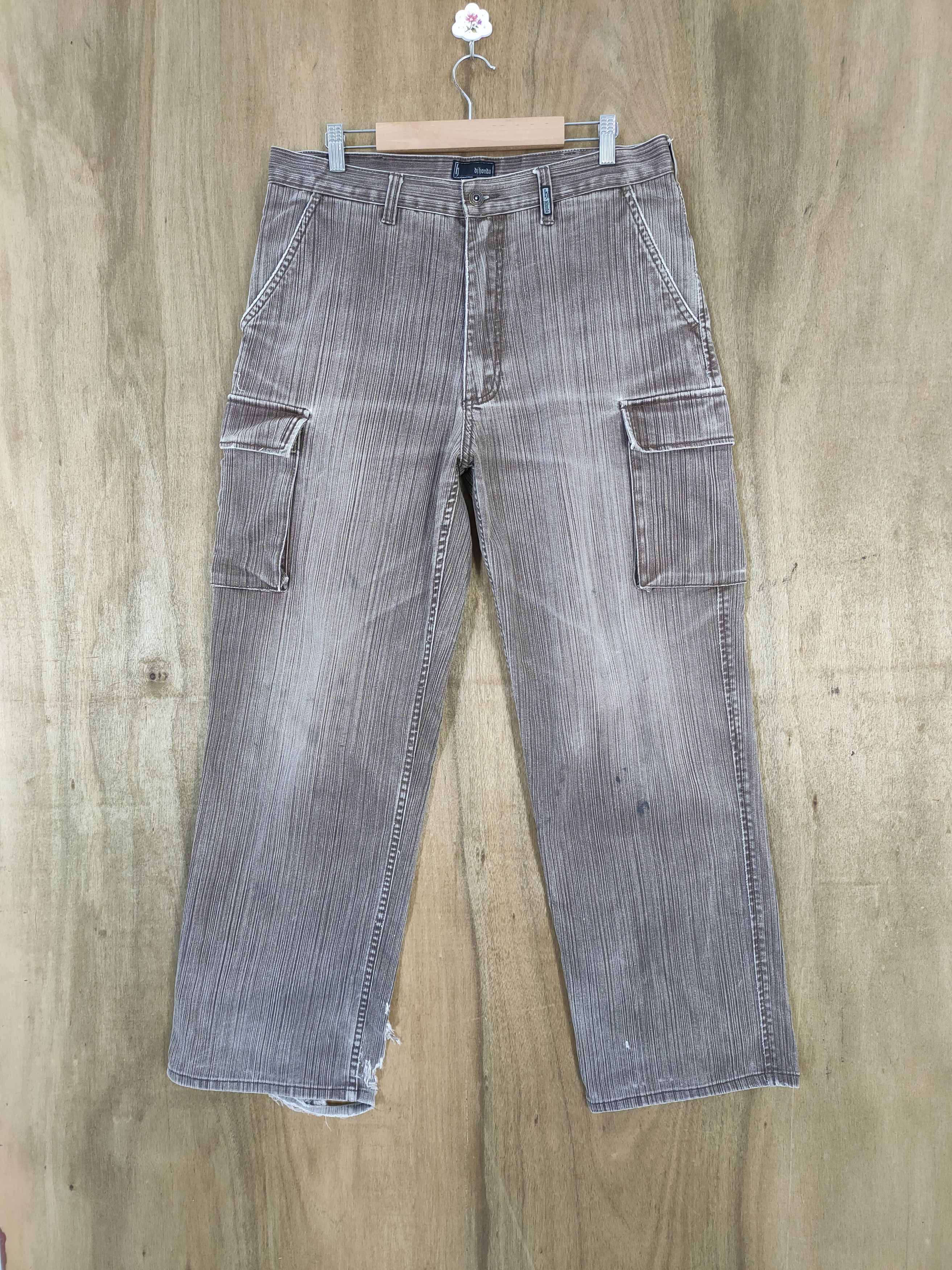 Honda VINTAGE DI HONDA FADED BROWN CARGO PANTS Size US 34 / EU 50 - 2 Thumbnail