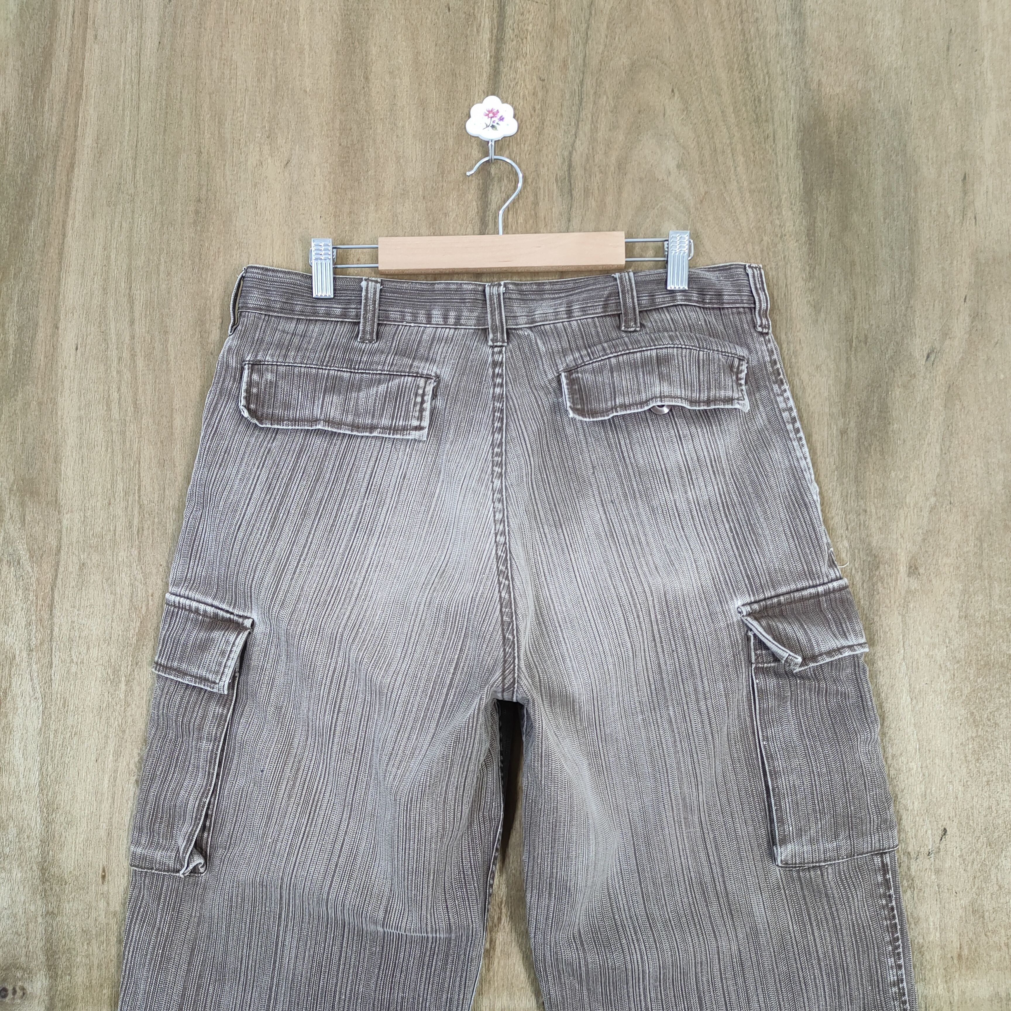 Honda VINTAGE DI HONDA FADED BROWN CARGO PANTS Size US 34 / EU 50 - 9 Thumbnail