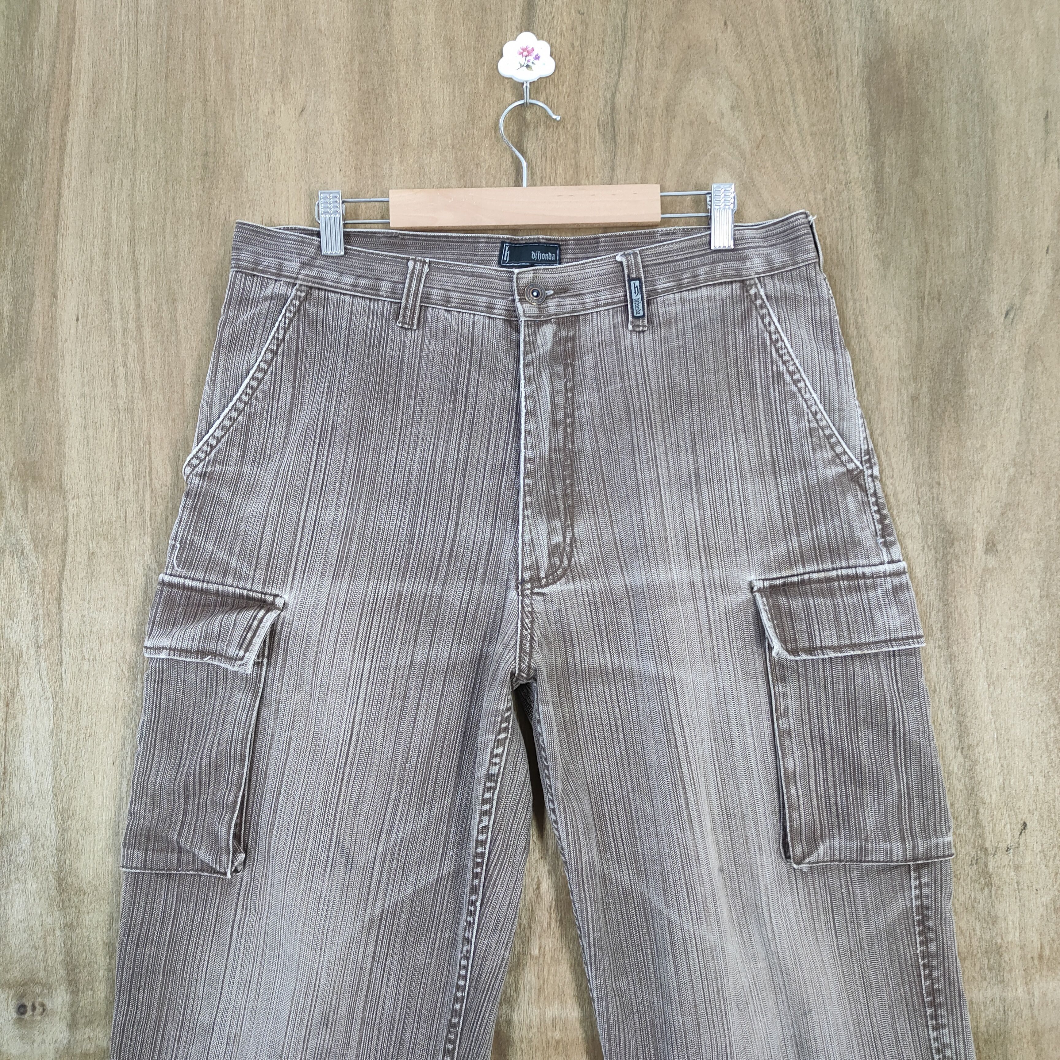 Honda VINTAGE DI HONDA FADED BROWN CARGO PANTS Size US 34 / EU 50 - 3 Thumbnail