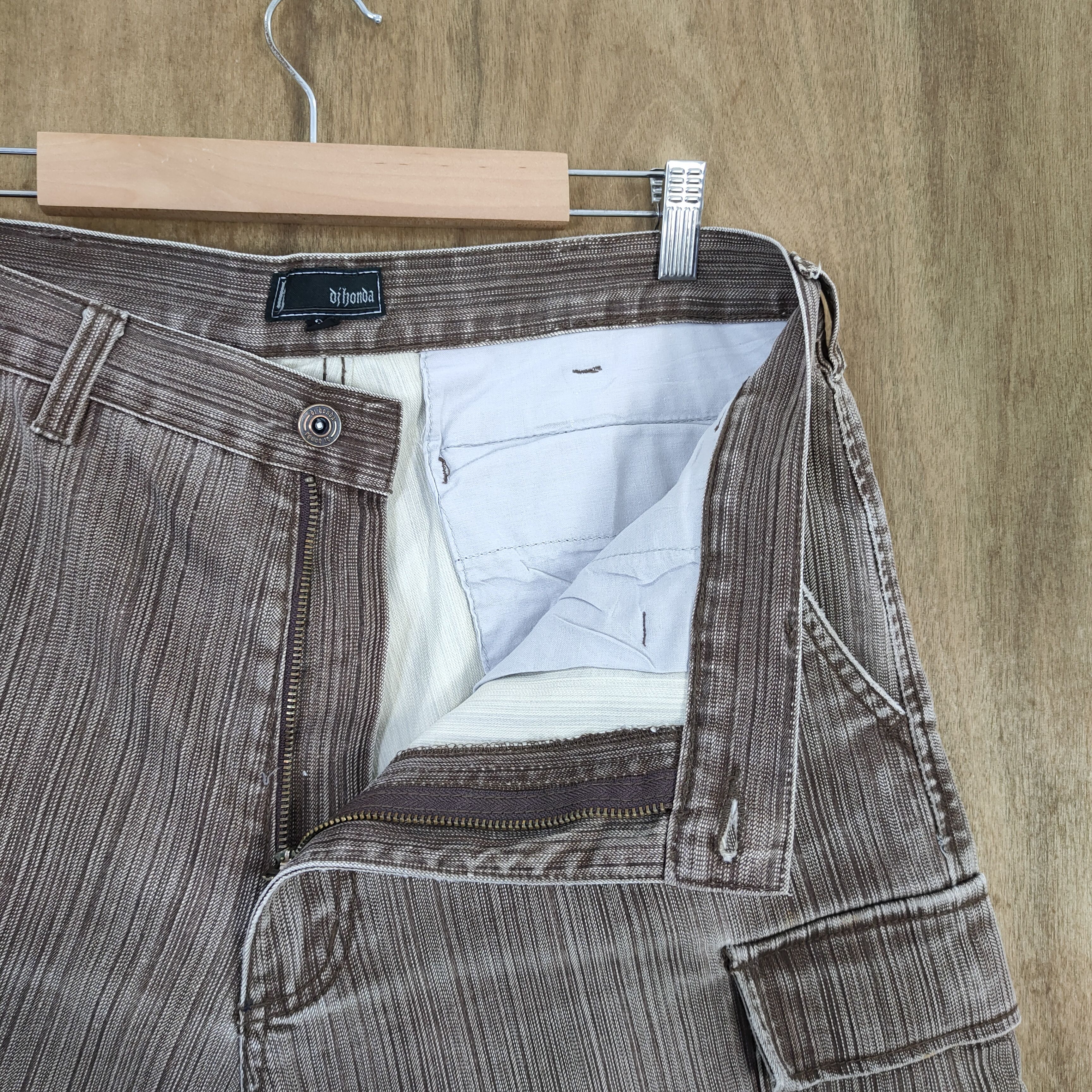 Honda VINTAGE DI HONDA FADED BROWN CARGO PANTS Size US 34 / EU 50 - 17 Thumbnail