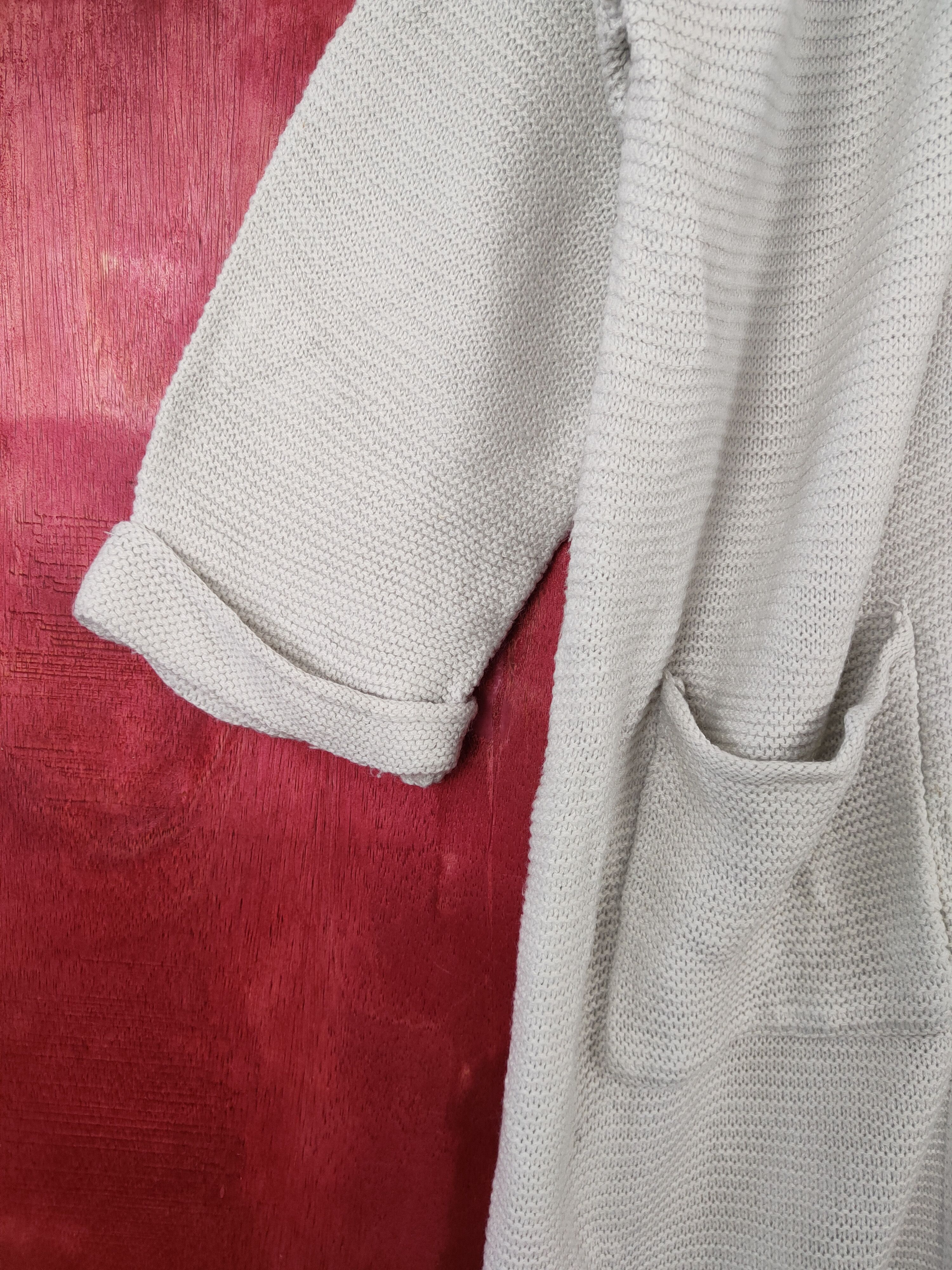 Japanese Brand Fifth Light Gray Knitwear long Cardigan #5916 Size M / US 6-8 / IT 42-44 - 4 Thumbnail