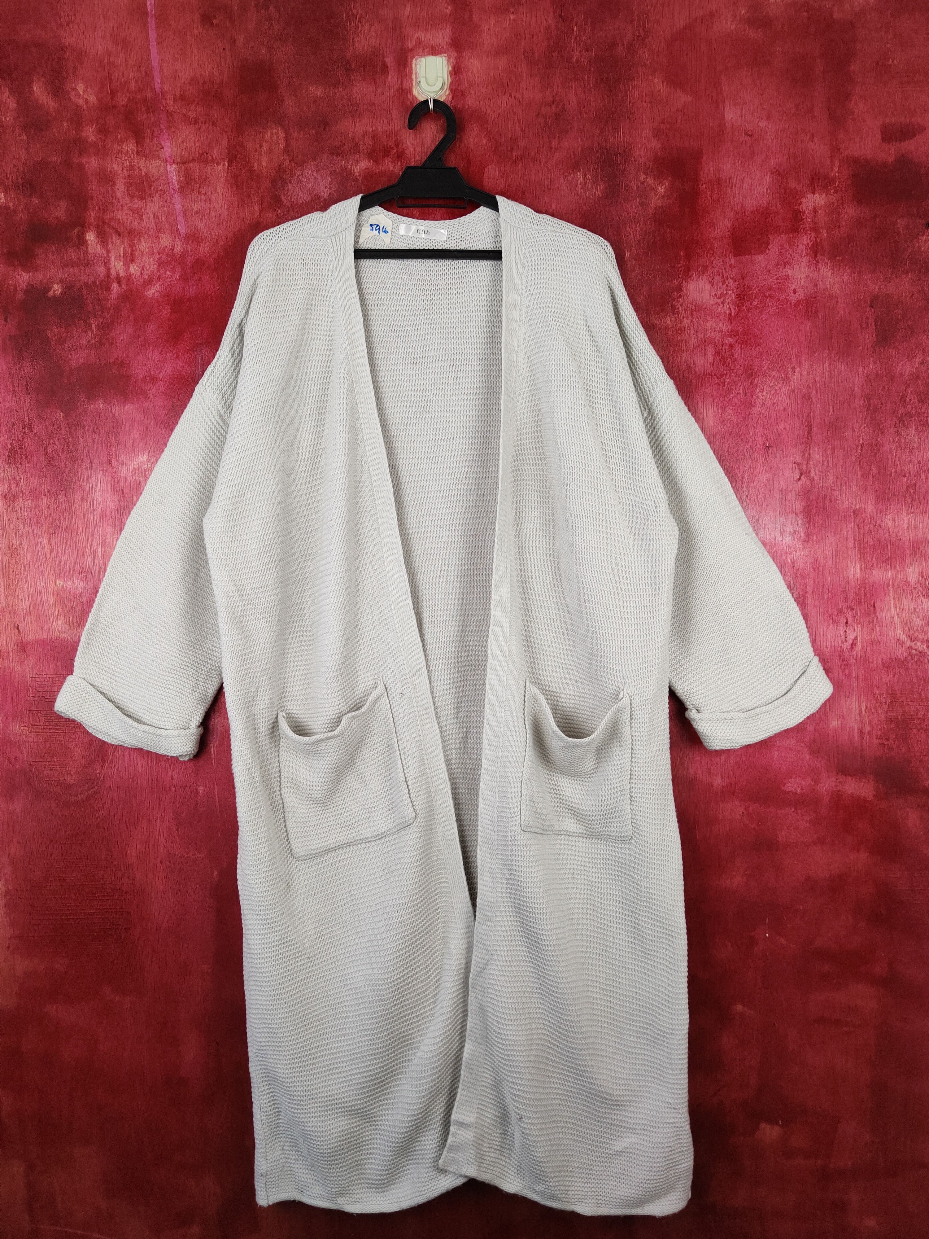 Japanese Brand Fifth Light Gray Knitwear long Cardigan #5916 Size M / US 6-8 / IT 42-44 - 1 Thumbnail