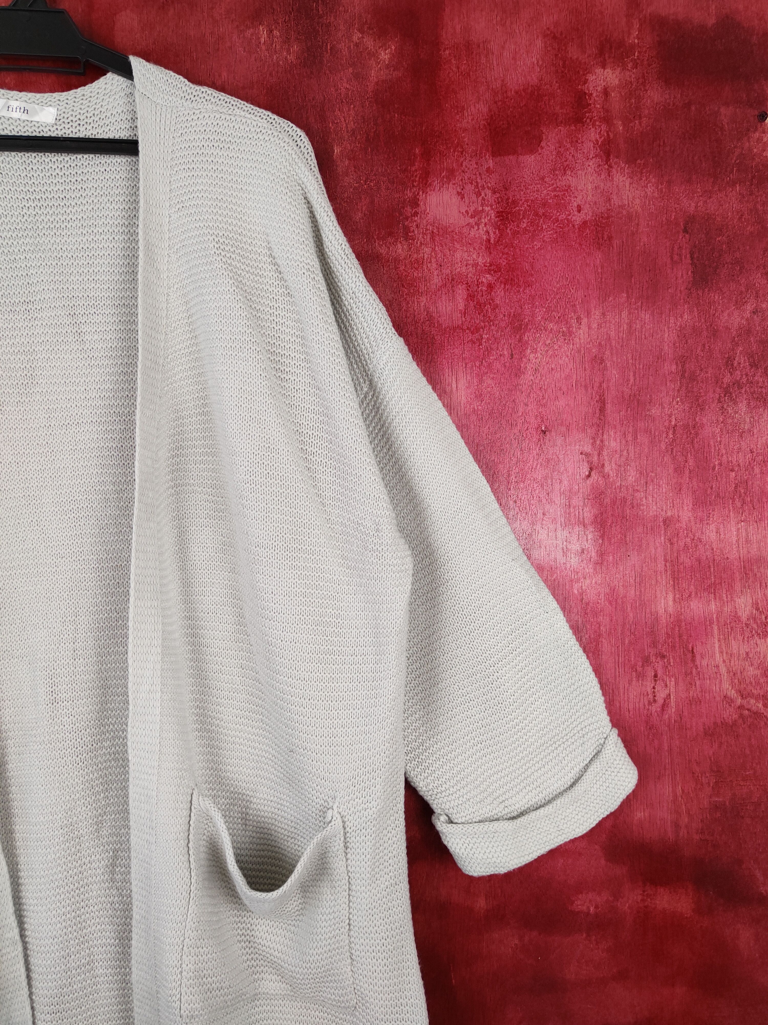 Japanese Brand Fifth Light Gray Knitwear long Cardigan #5916 Size M / US 6-8 / IT 42-44 - 5 Thumbnail
