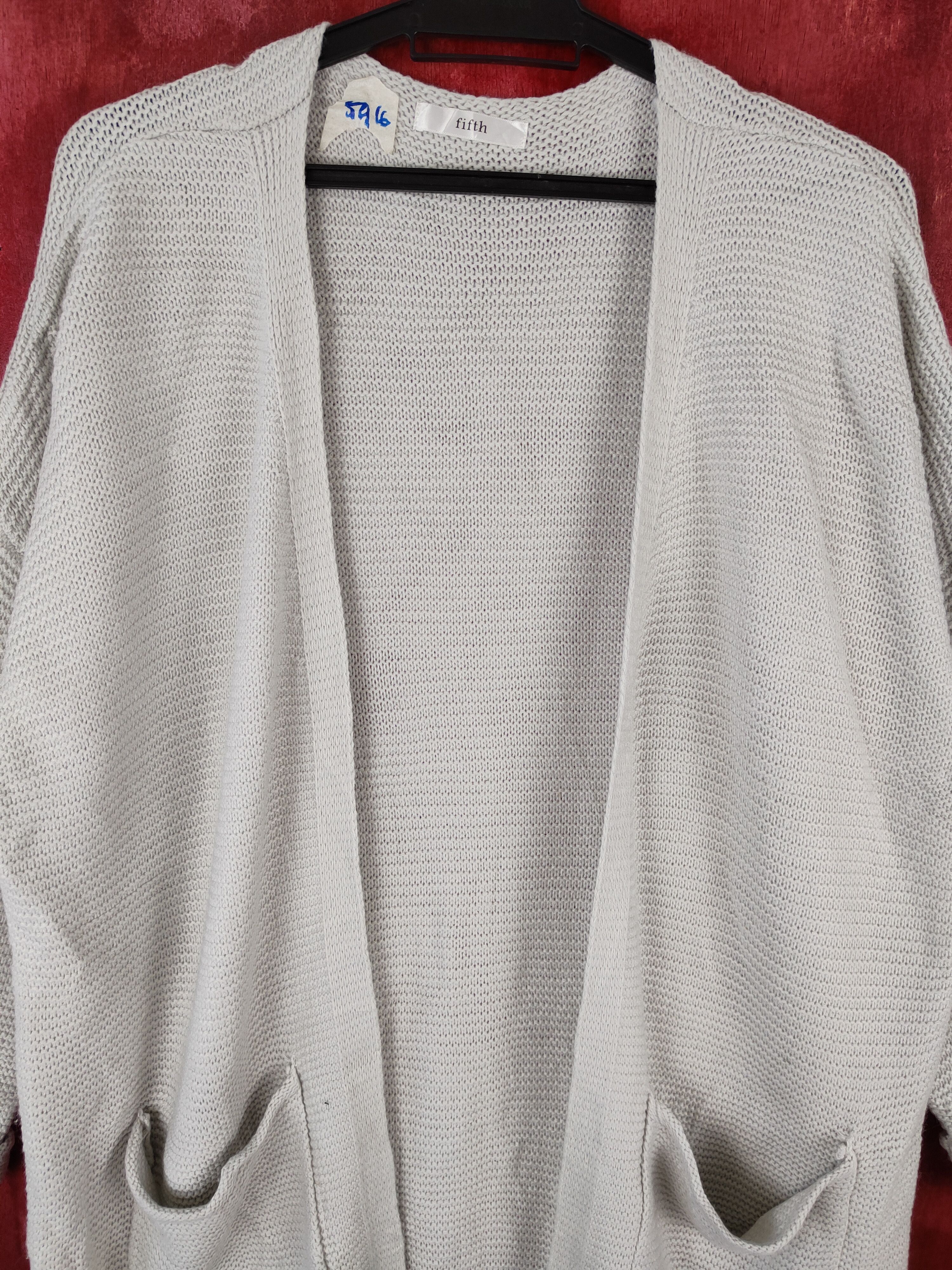Japanese Brand Fifth Light Gray Knitwear long Cardigan #5916 Size M / US 6-8 / IT 42-44 - 2 Thumbnail