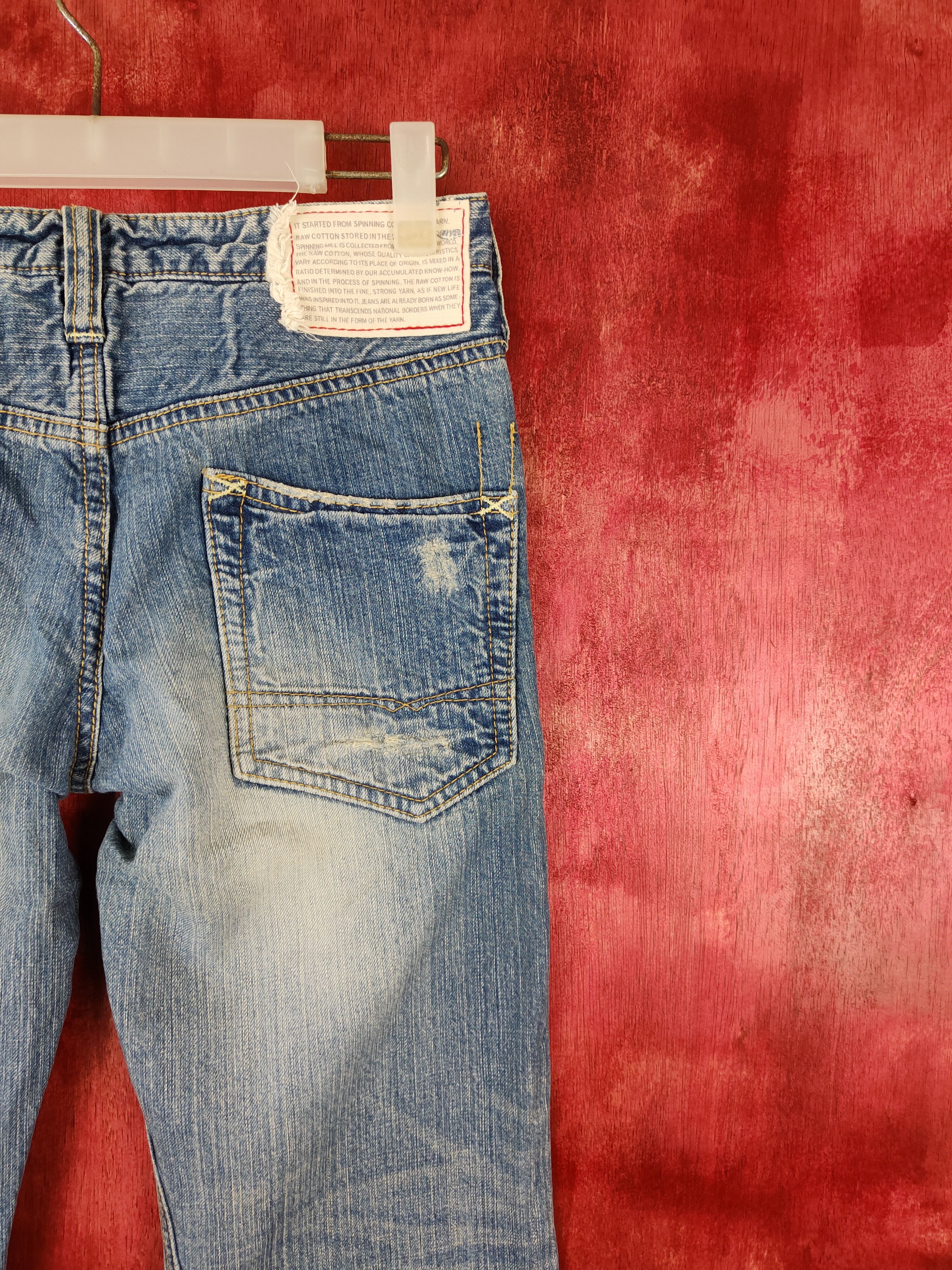 Japanese Brand Georgia Love Blue Faded Distressed Denim #5971 Size US 29 - 10 Thumbnail