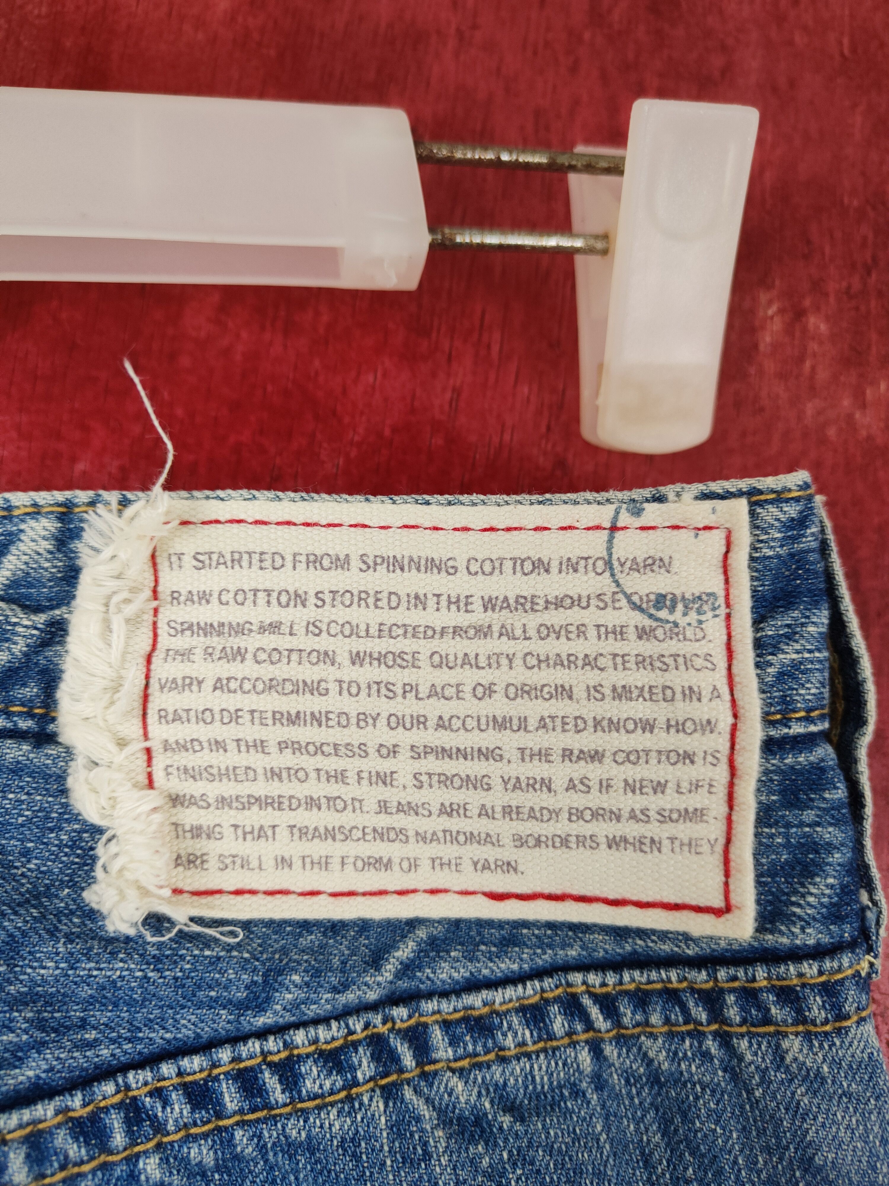 Japanese Brand Georgia Love Blue Faded Distressed Denim #5971 Size US 29 - 12 Thumbnail