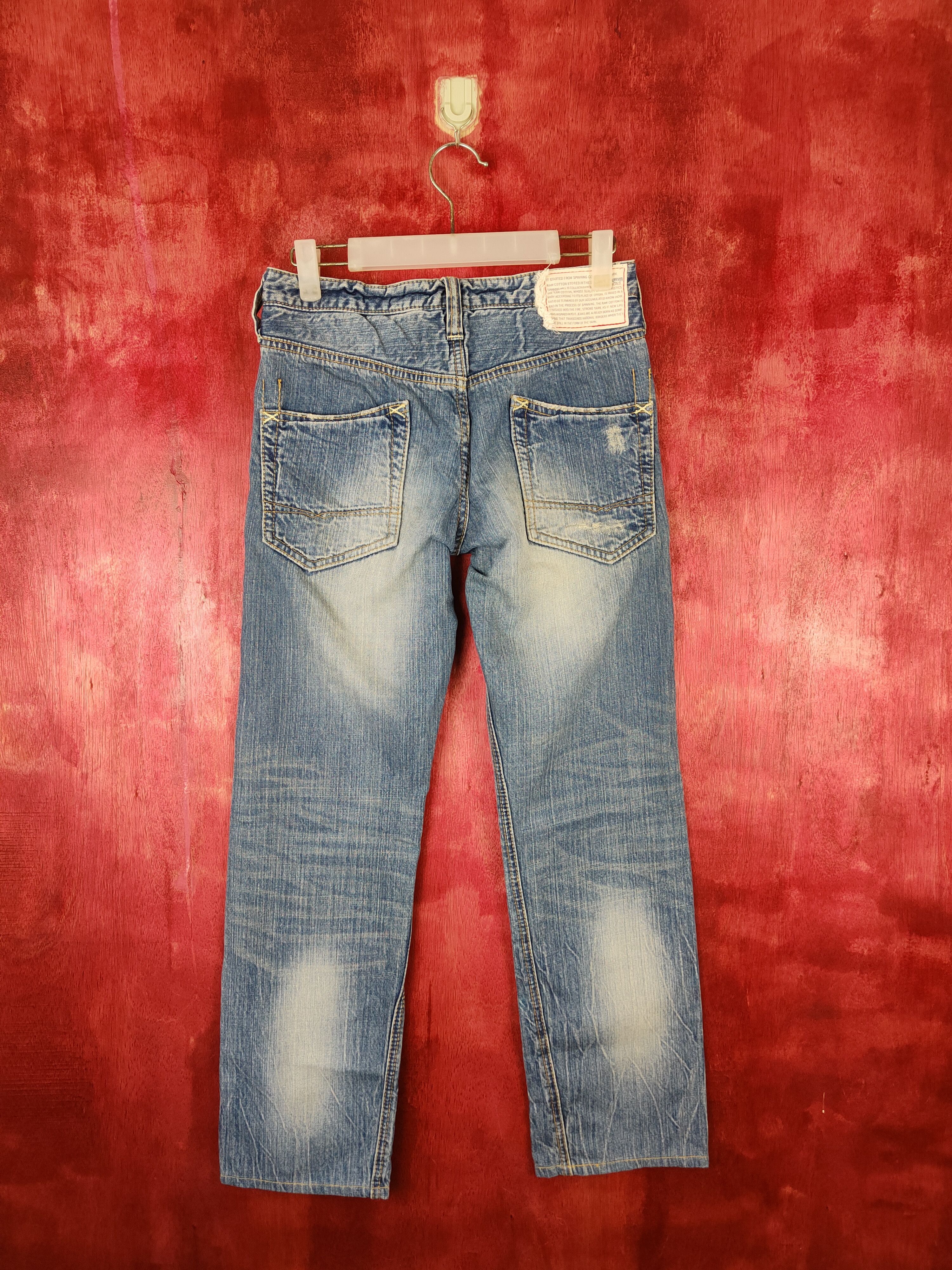 Japanese Brand Georgia Love Blue Faded Distressed Denim #5971 Size US 29 - 7 Thumbnail