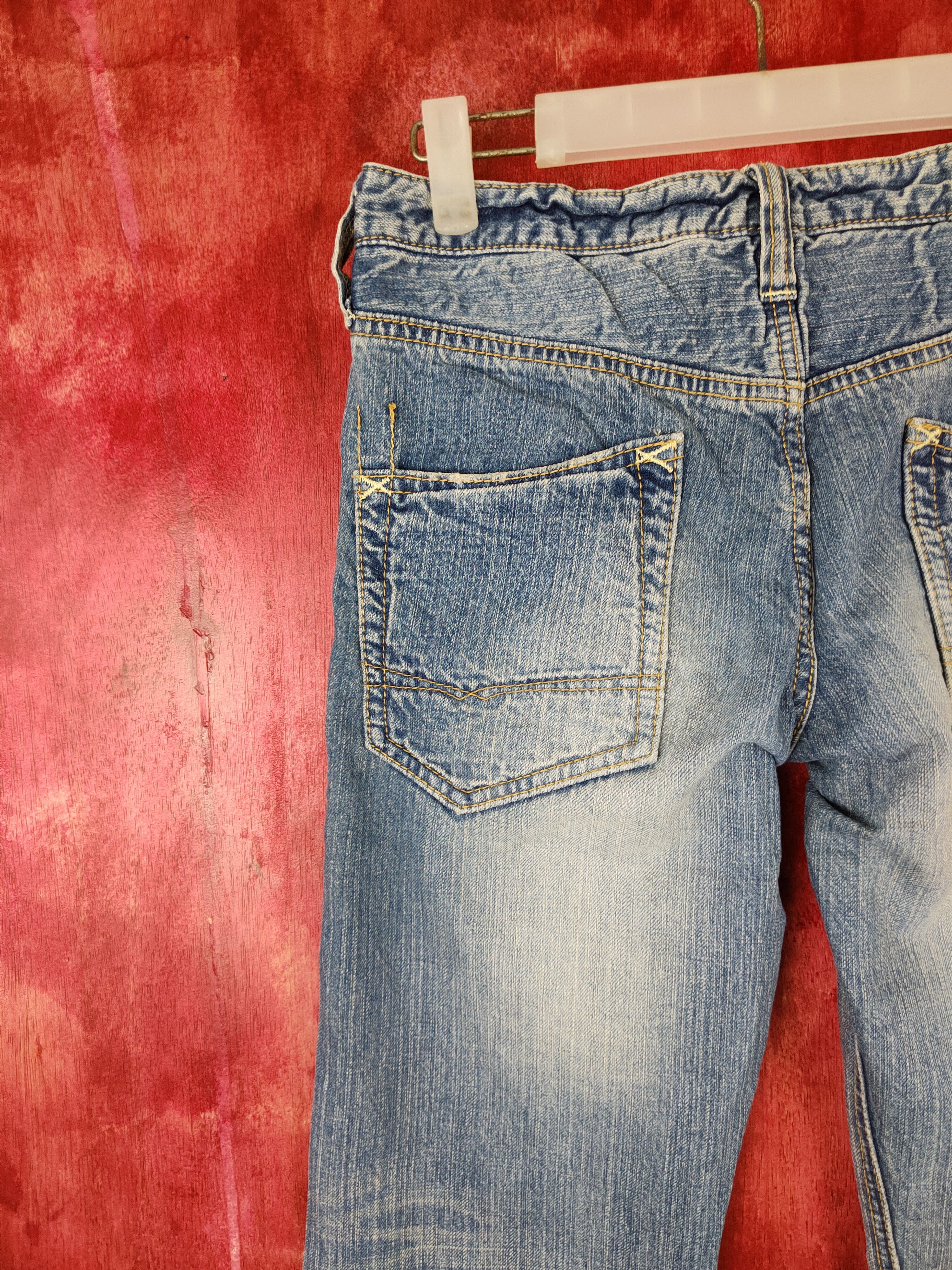 Japanese Brand Georgia Love Blue Faded Distressed Denim #5971 Size US 29 - 8 Thumbnail