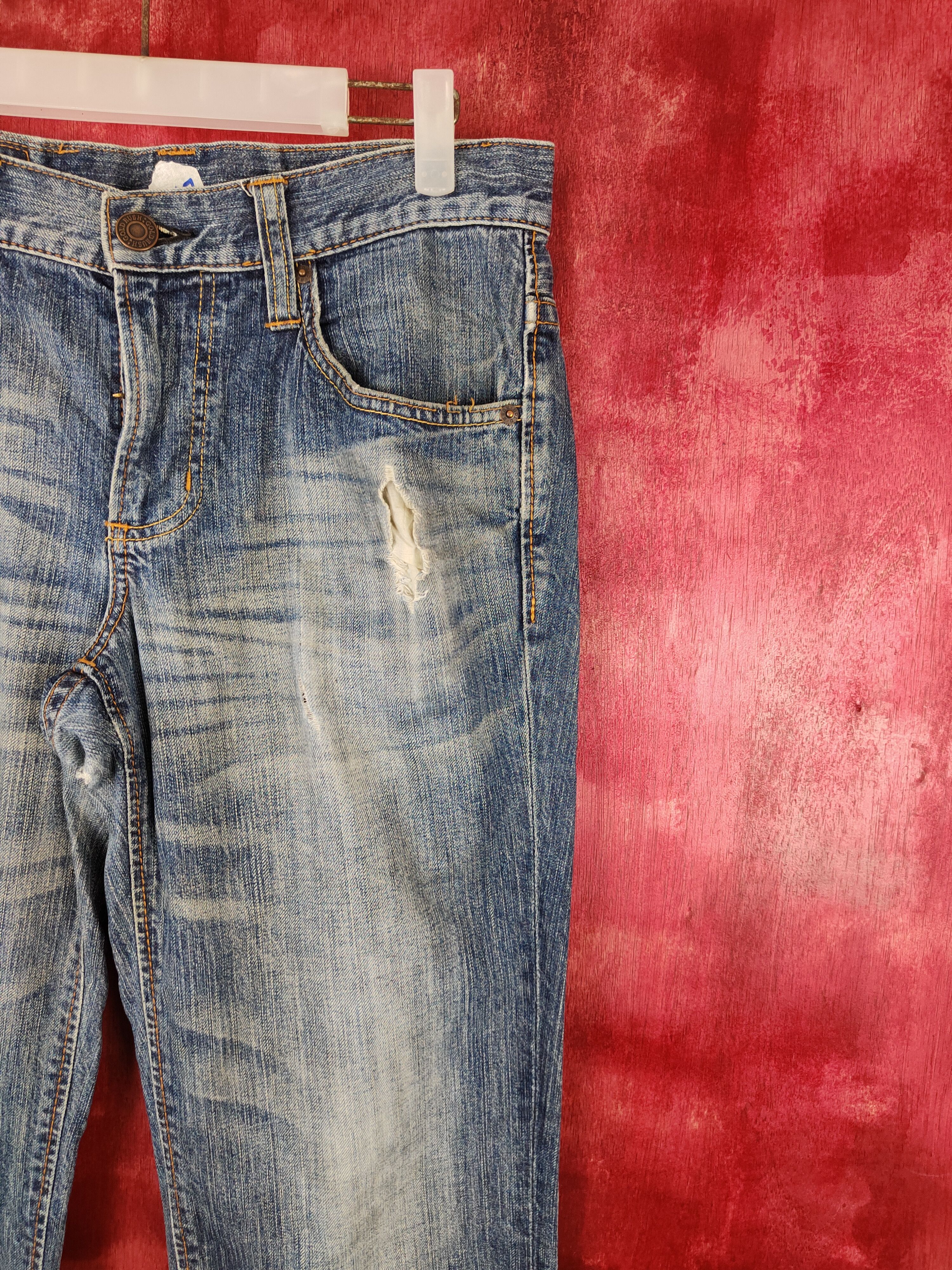 Edwin Edwin Faded Blue jeans vintage distressed Denim #5967 Size US 31 - 5 Thumbnail