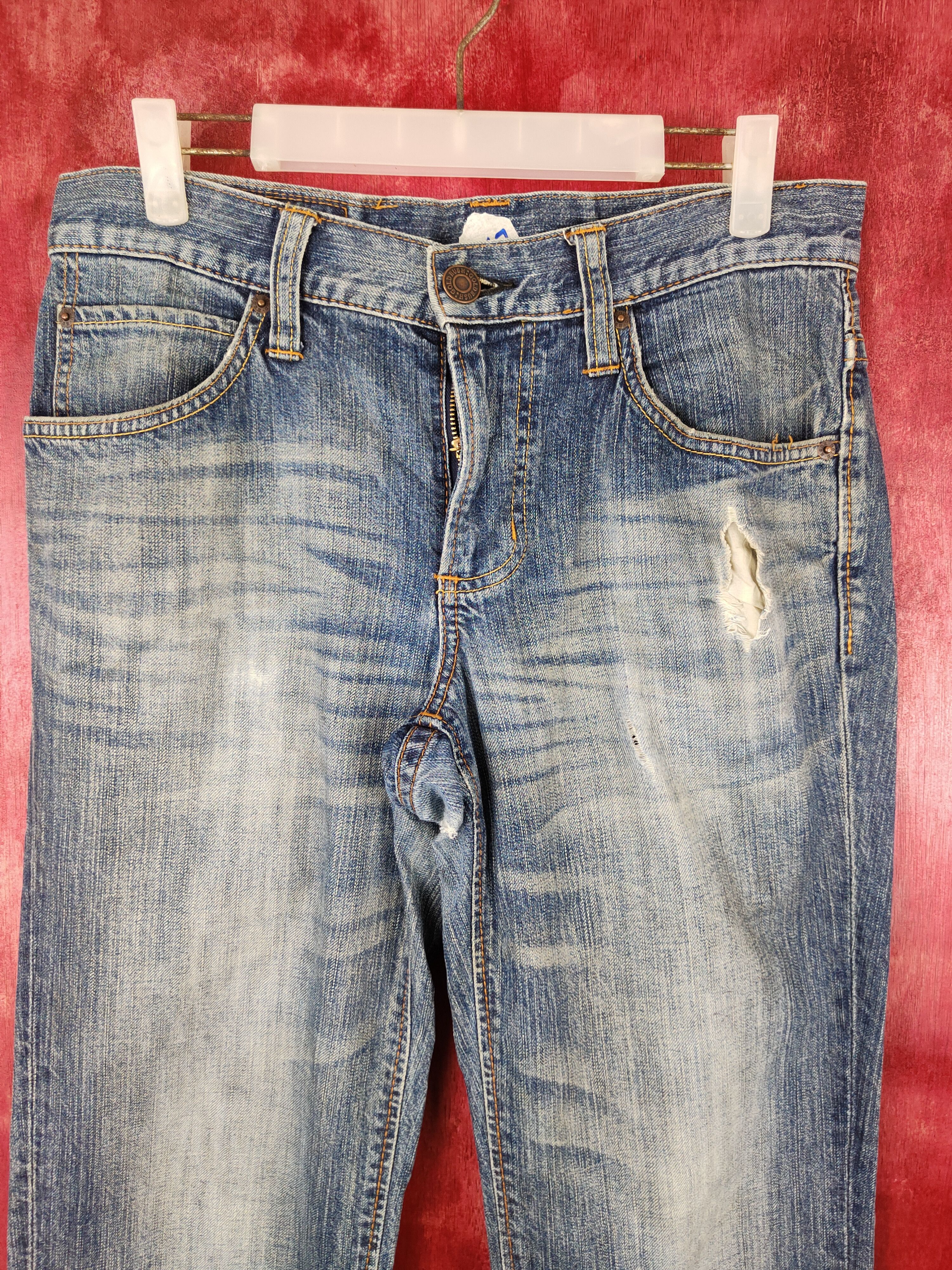 Edwin Edwin Faded Blue jeans vintage distressed Denim #5967 Size US 31 - 2 Thumbnail