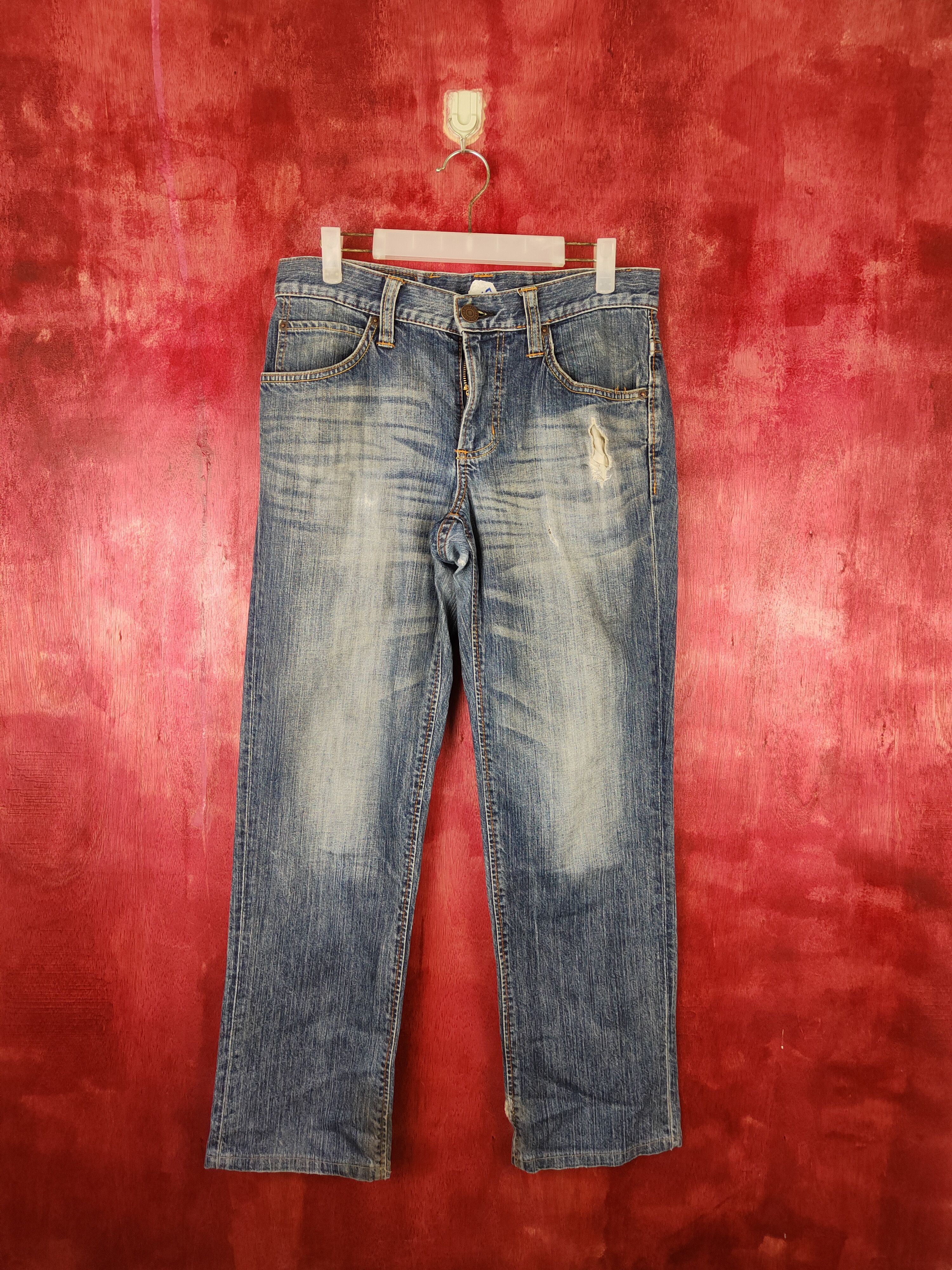 Edwin Edwin Faded Blue jeans vintage distressed Denim #5967 Size US 31 - 1 Thumbnail