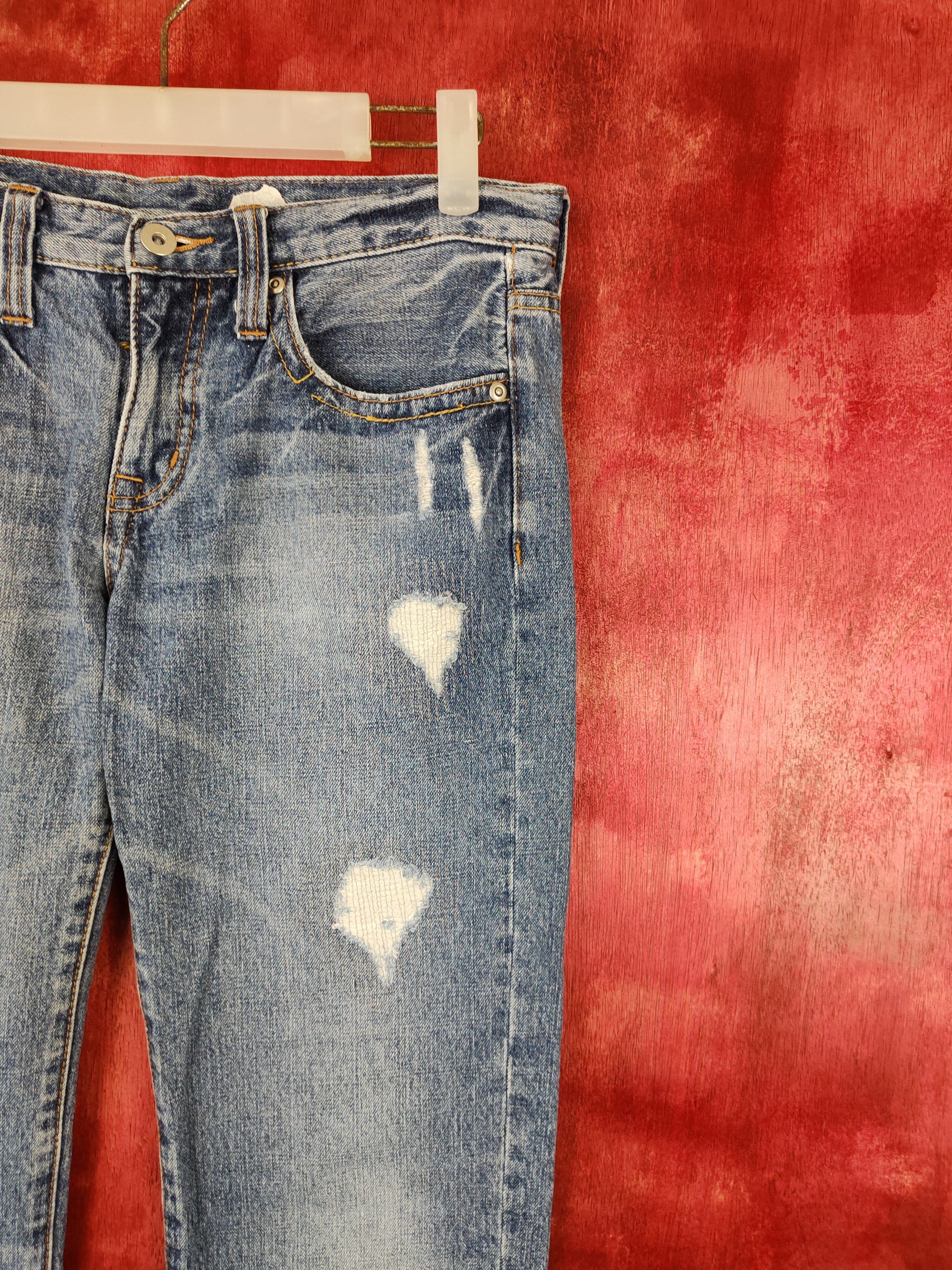 Japanese Brand Japanese Brand Blue distressed Denim #5964 Size 28" / US 6 / IT 42 - 5 Thumbnail