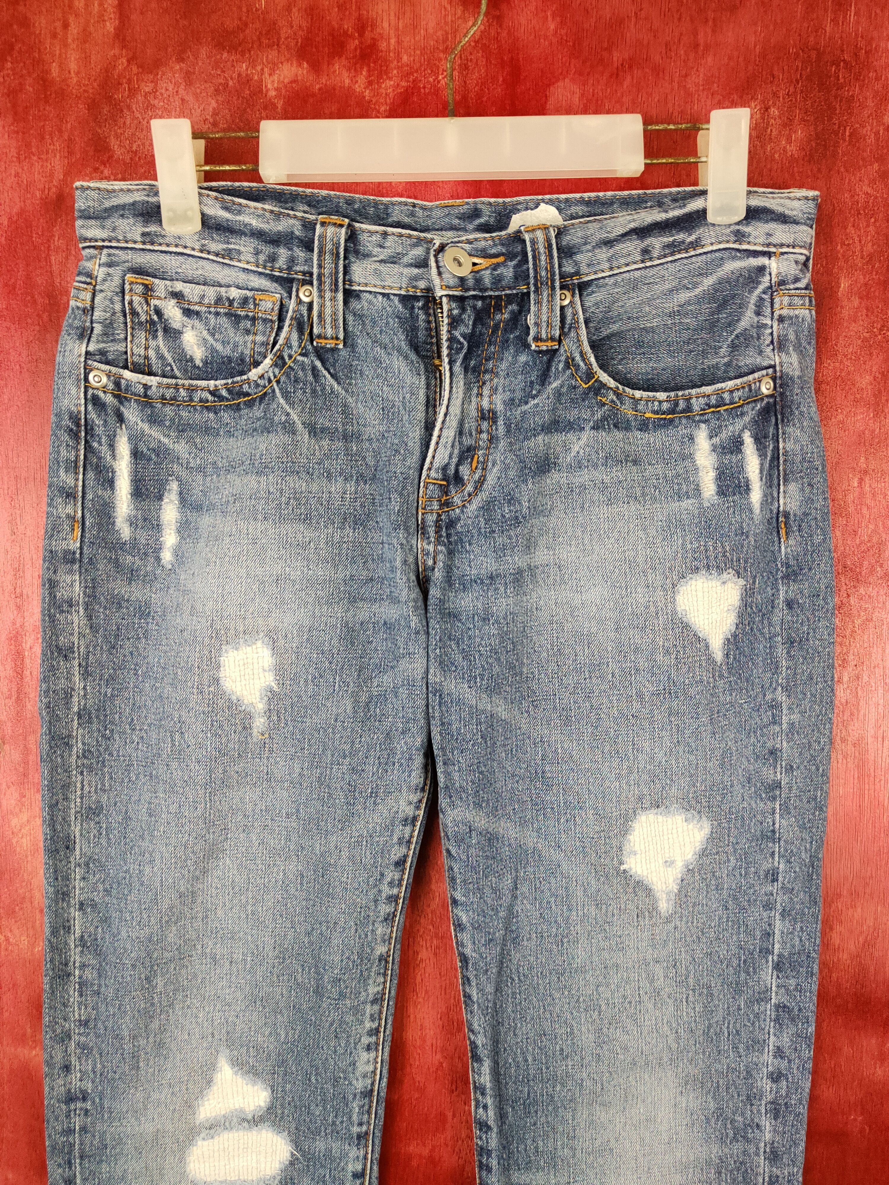 Japanese Brand Japanese Brand Blue distressed Denim #5964 Size 28" / US 6 / IT 42 - 2 Thumbnail