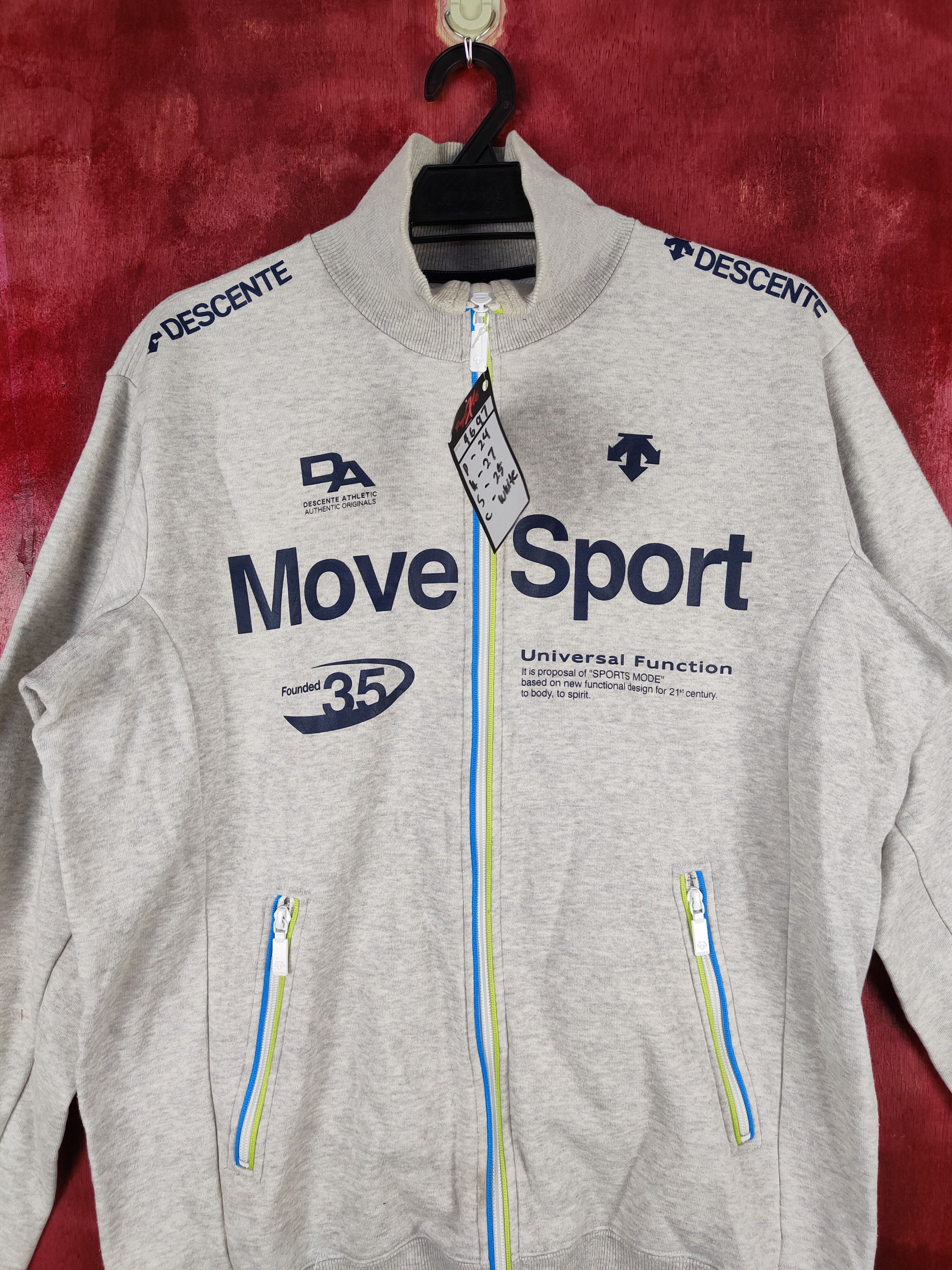 Descente × Japanese Brand Descente Gray vintage sportwear Sweater #4697 Size US XL / EU 56 / 4 - 2 Thumbnail