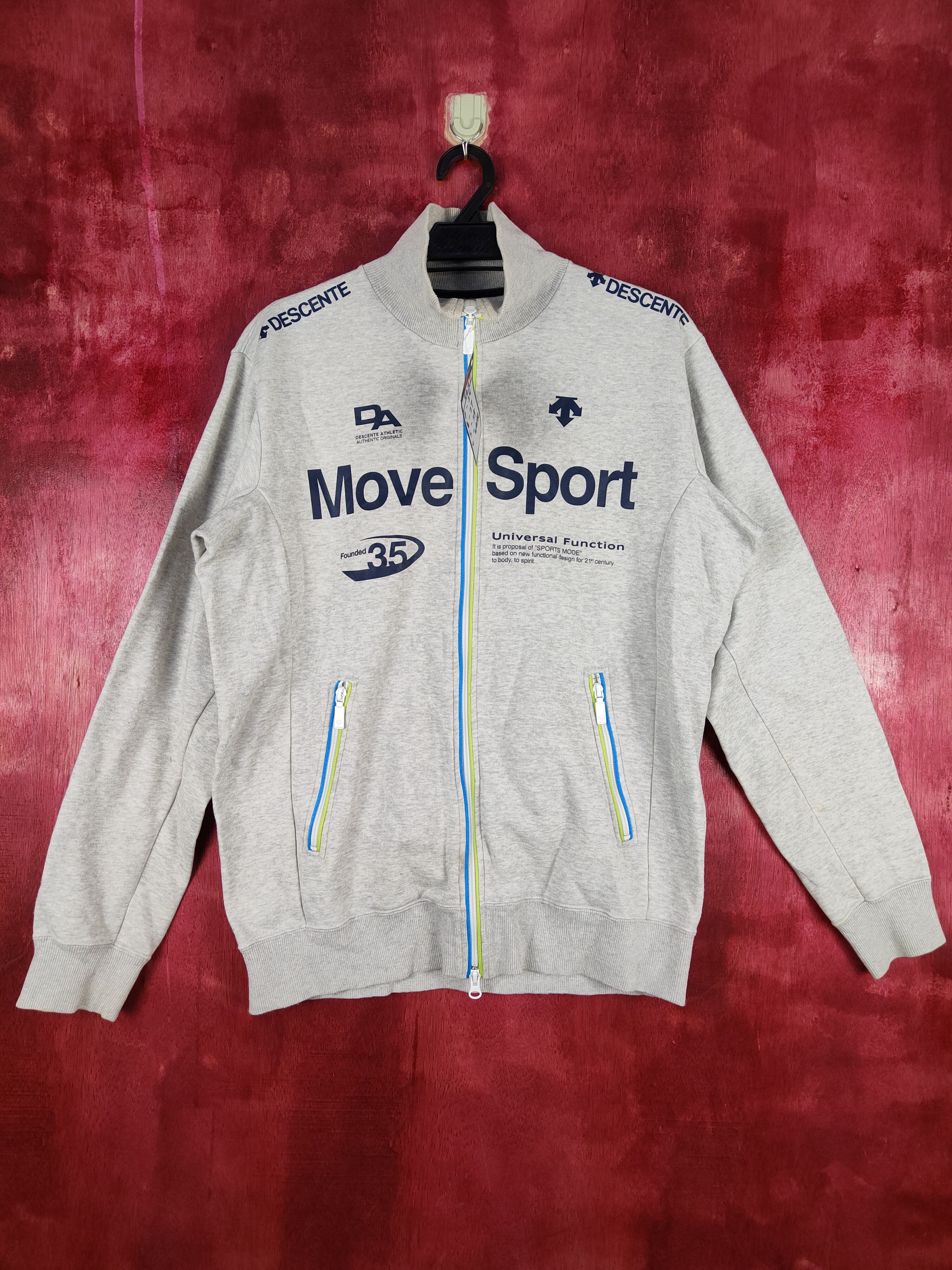 Descente × Japanese Brand Descente Gray vintage sportwear Sweater #4697 Size US XL / EU 56 / 4 - 1 Thumbnail