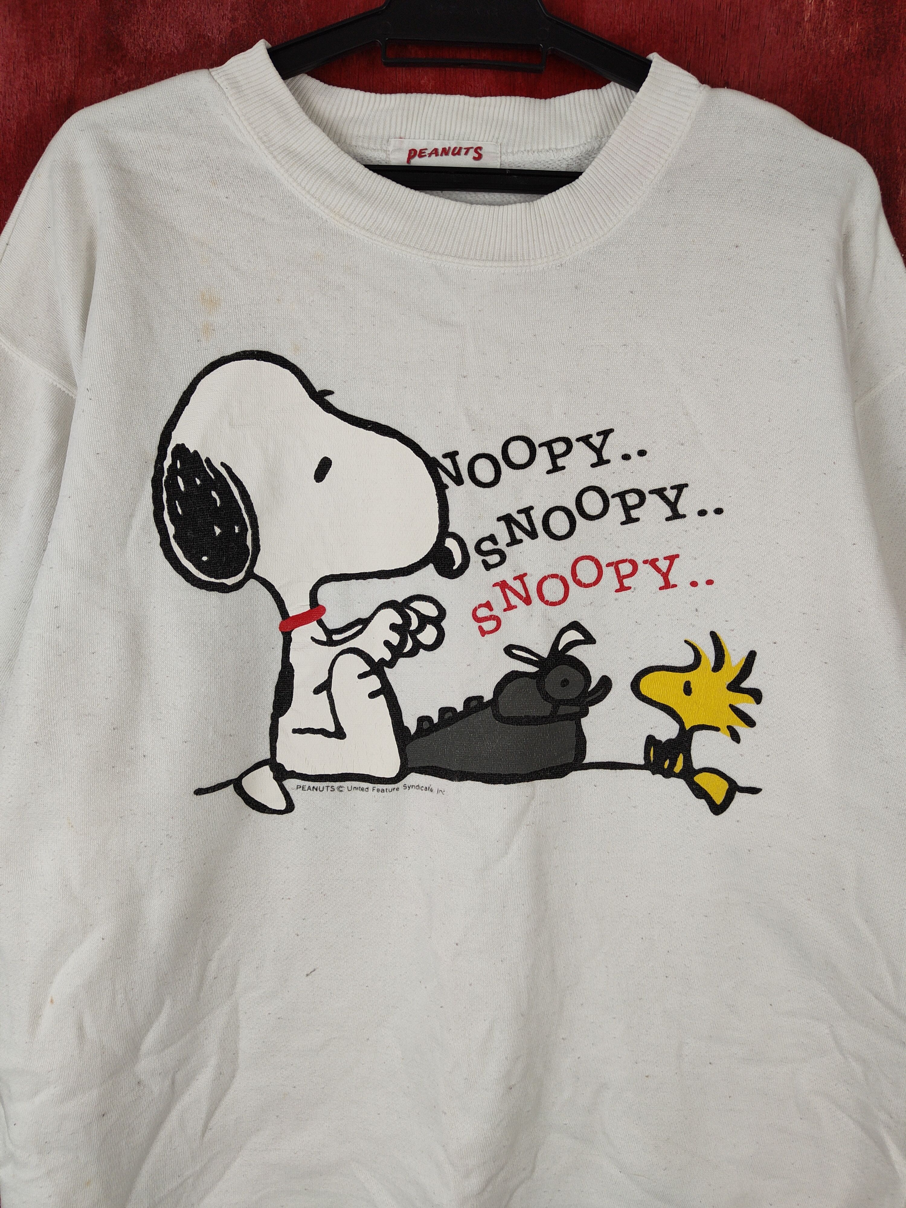 Japanese Brand Peanut - Snoopy vintage White Sweater #S361 Size US L / EU 52-54 / 3 - 2 Thumbnail