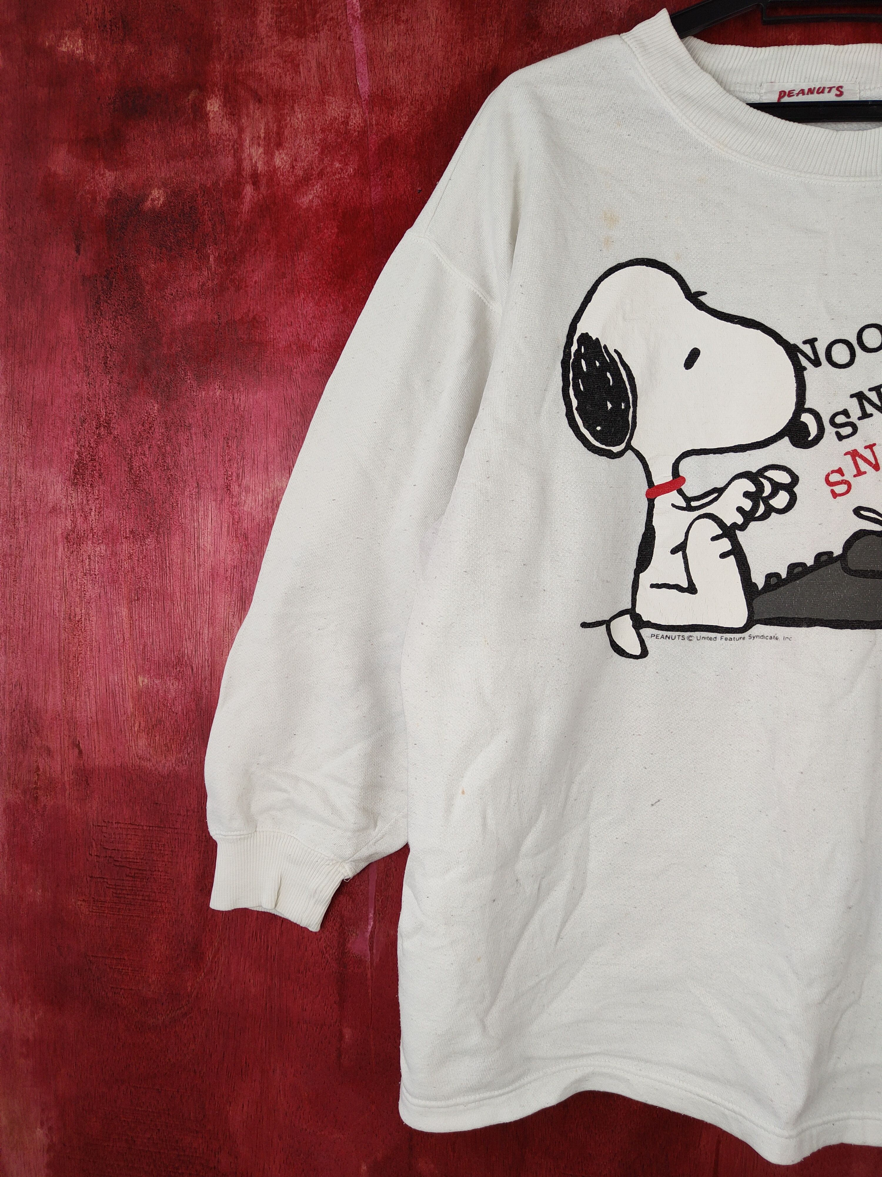 Japanese Brand Peanut - Snoopy vintage White Sweater #S361 Size US L / EU 52-54 / 3 - 4 Thumbnail