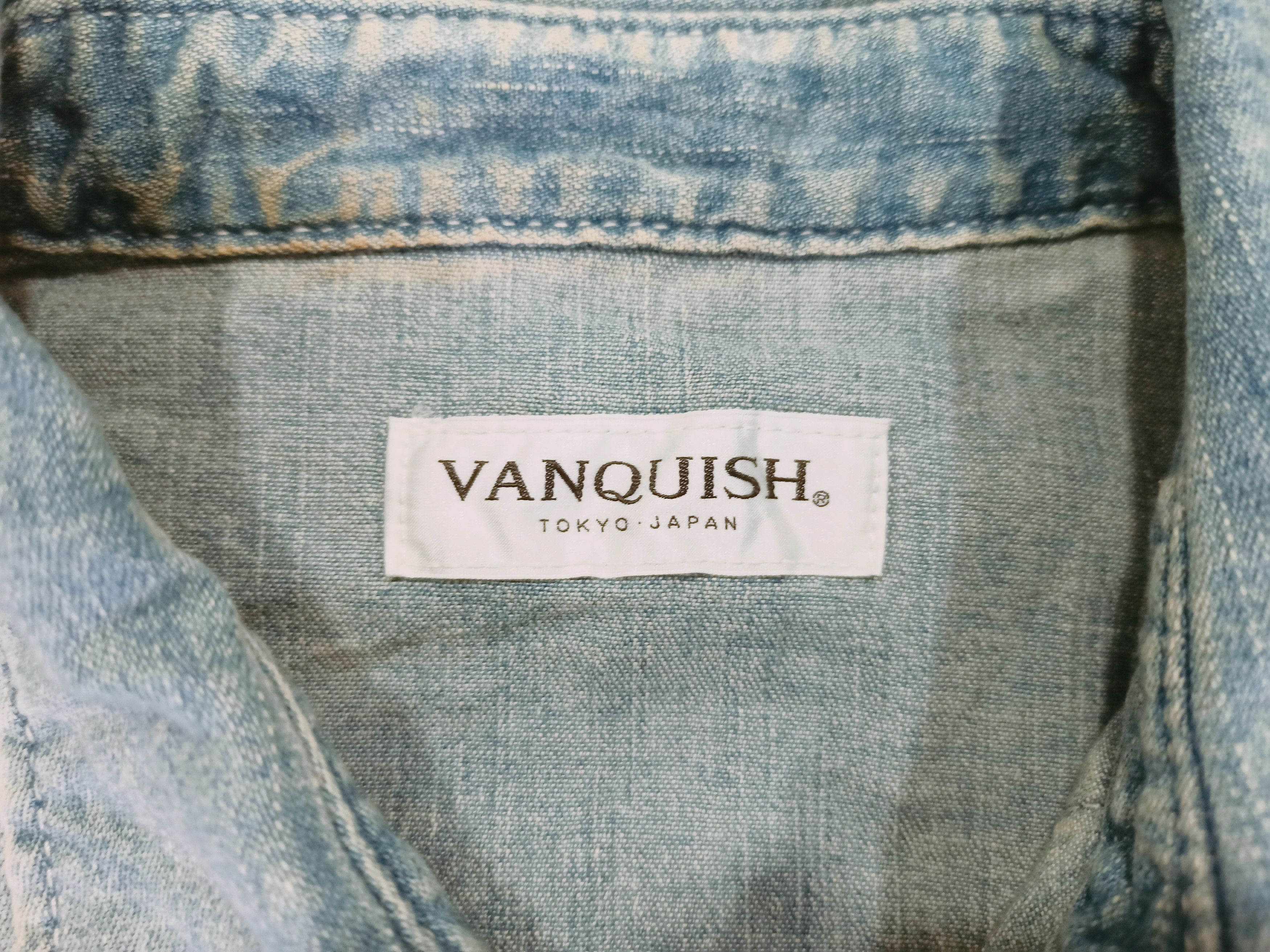 Japanese Brand Vintage Vanquish Short Sleeve Denim Jacket Size US M / EU 48-50 / 2 - 11 Thumbnail
