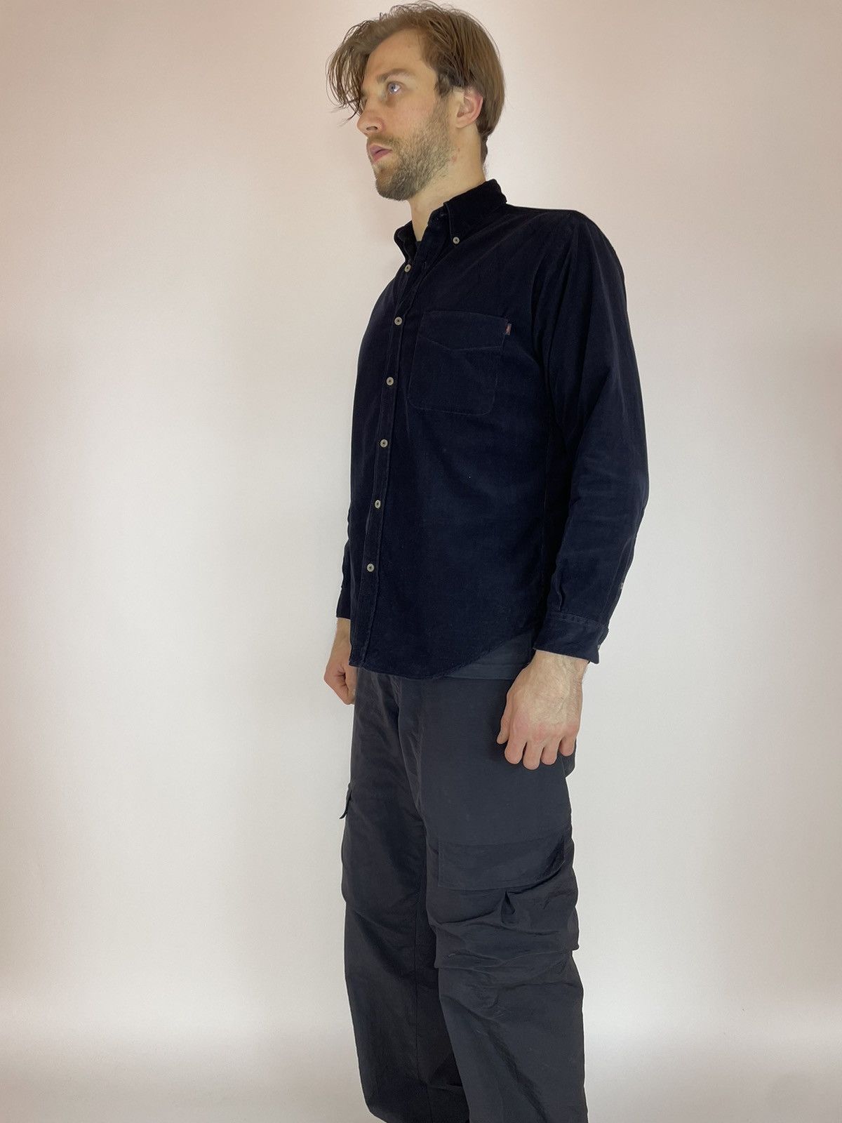Marlboro Classics × Vintage Marlboro Classics Vintage Velvet Black shirt long sleeve Size US M / EU 48-50 / 2 - 5 Thumbnail