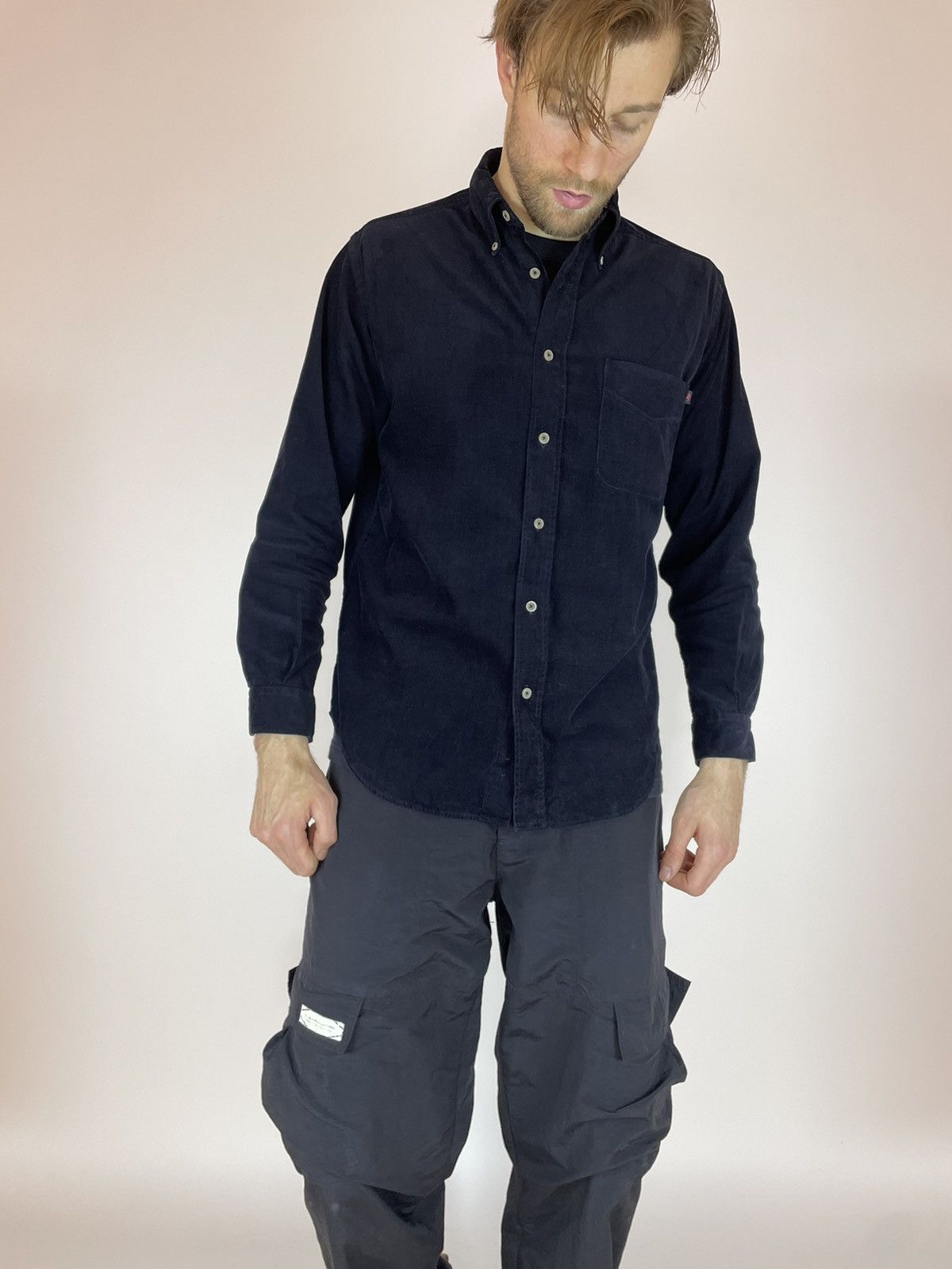 Marlboro Classics × Vintage Marlboro Classics Vintage Velvet Black shirt long sleeve Size US M / EU 48-50 / 2 - 3 Thumbnail