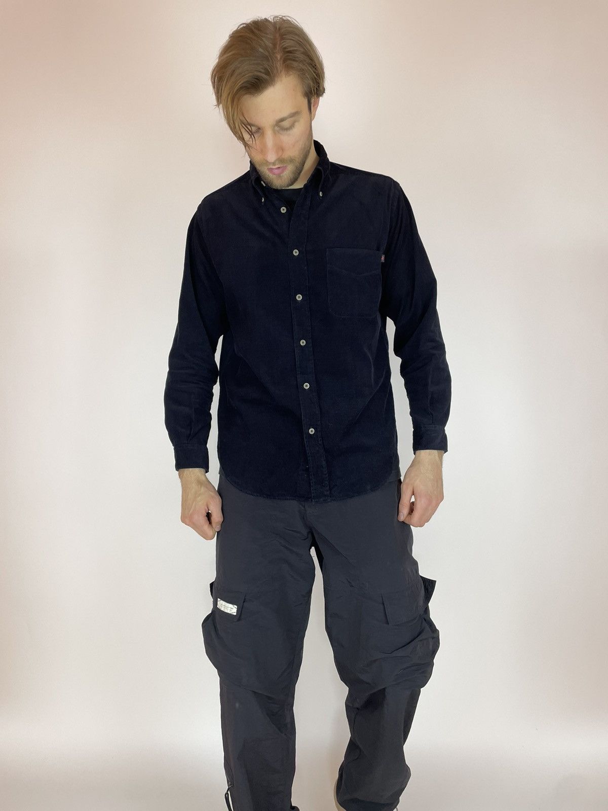 Marlboro Classics × Vintage Marlboro Classics Vintage Velvet Black shirt long sleeve Size US M / EU 48-50 / 2 - 1 Thumbnail