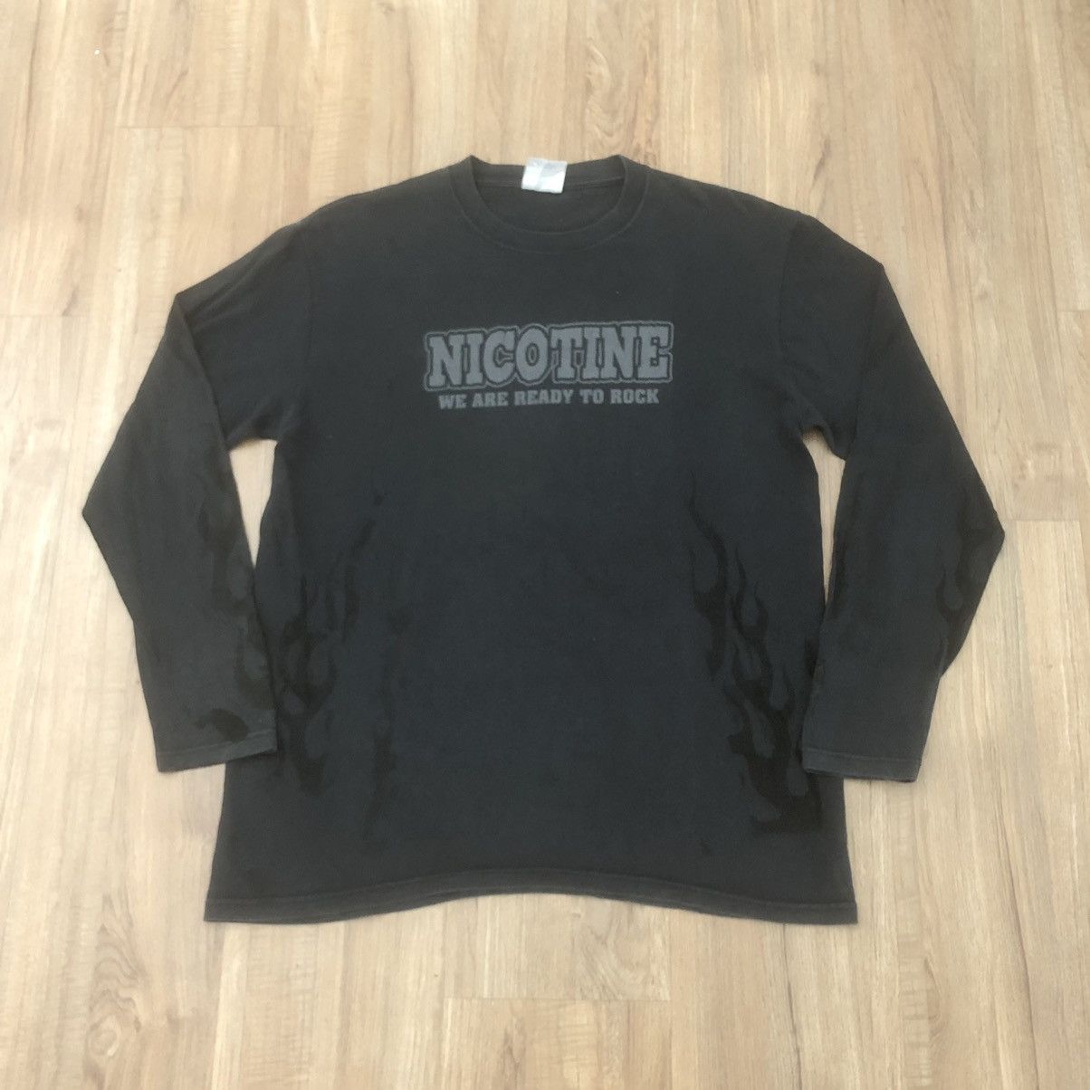 Band Tees × Vintage Vintage Nicotine We Are Ready To Rock Japan Punk Ls Shirt Size US L / EU 52-54 / 3 - 1 Thumbnail