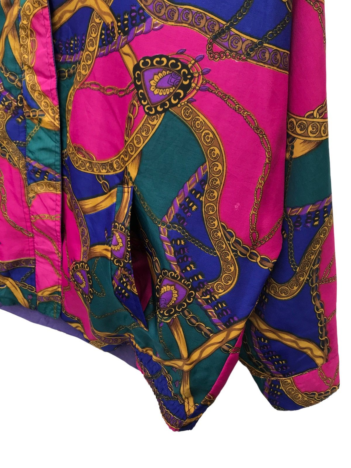 Japanese Brand Women Fashion Multicolor Baroque Pop Art Oversized Jacket Size XL / US 12-14 / IT 48-50 - 4 Thumbnail