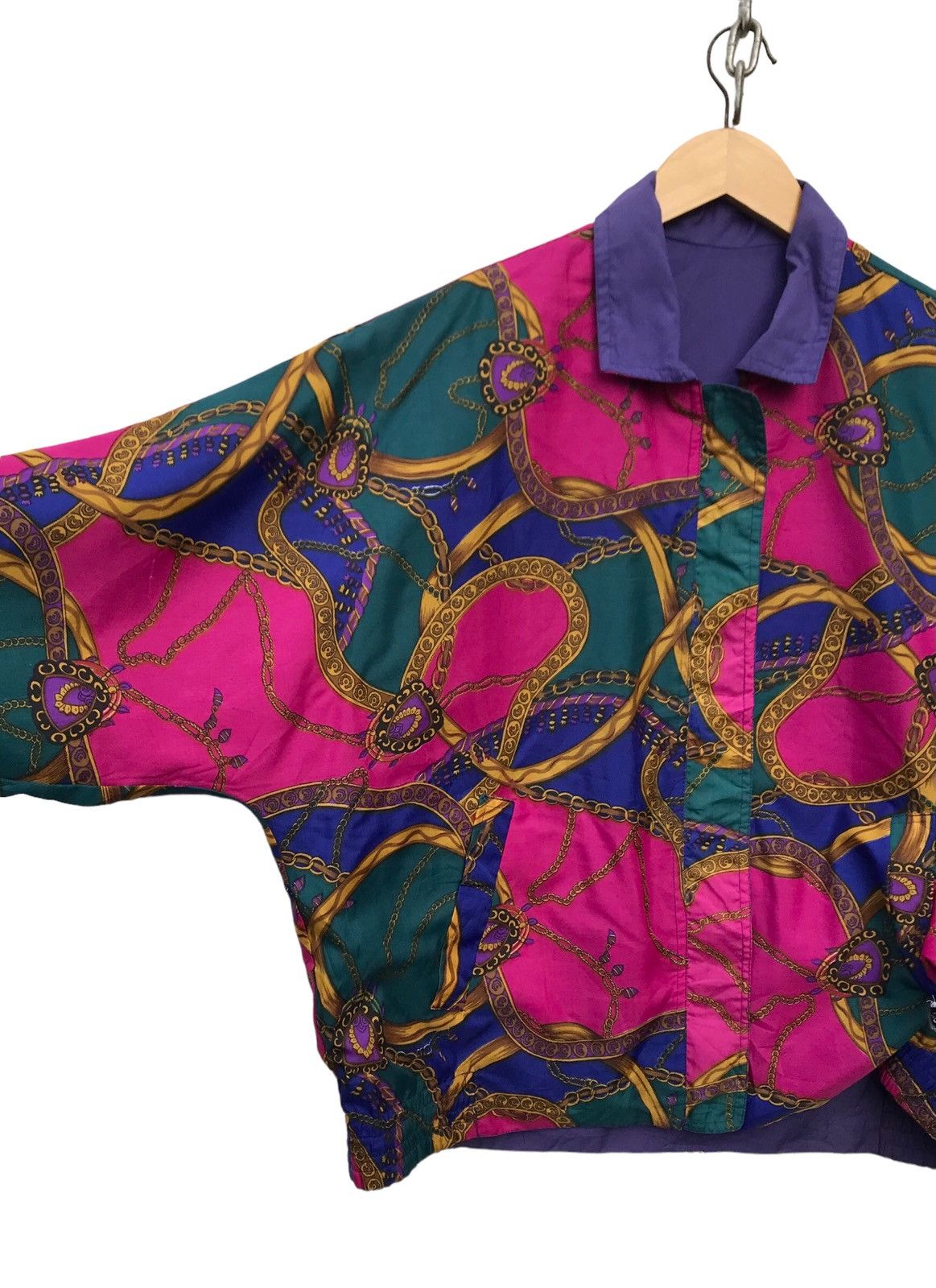 Japanese Brand Women Fashion Multicolor Baroque Pop Art Oversized Jacket Size XL / US 12-14 / IT 48-50 - 5 Thumbnail