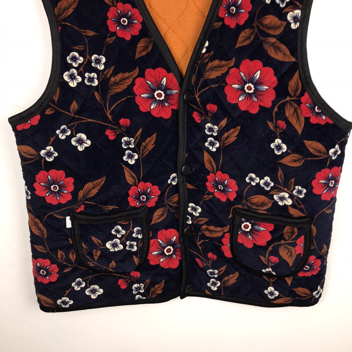Designer × Japanese Brand × Vintage Vintage Japanese Flower Motion Design Quilted Vest Jacket Size US L / EU 52-54 / 3 - 3 Thumbnail