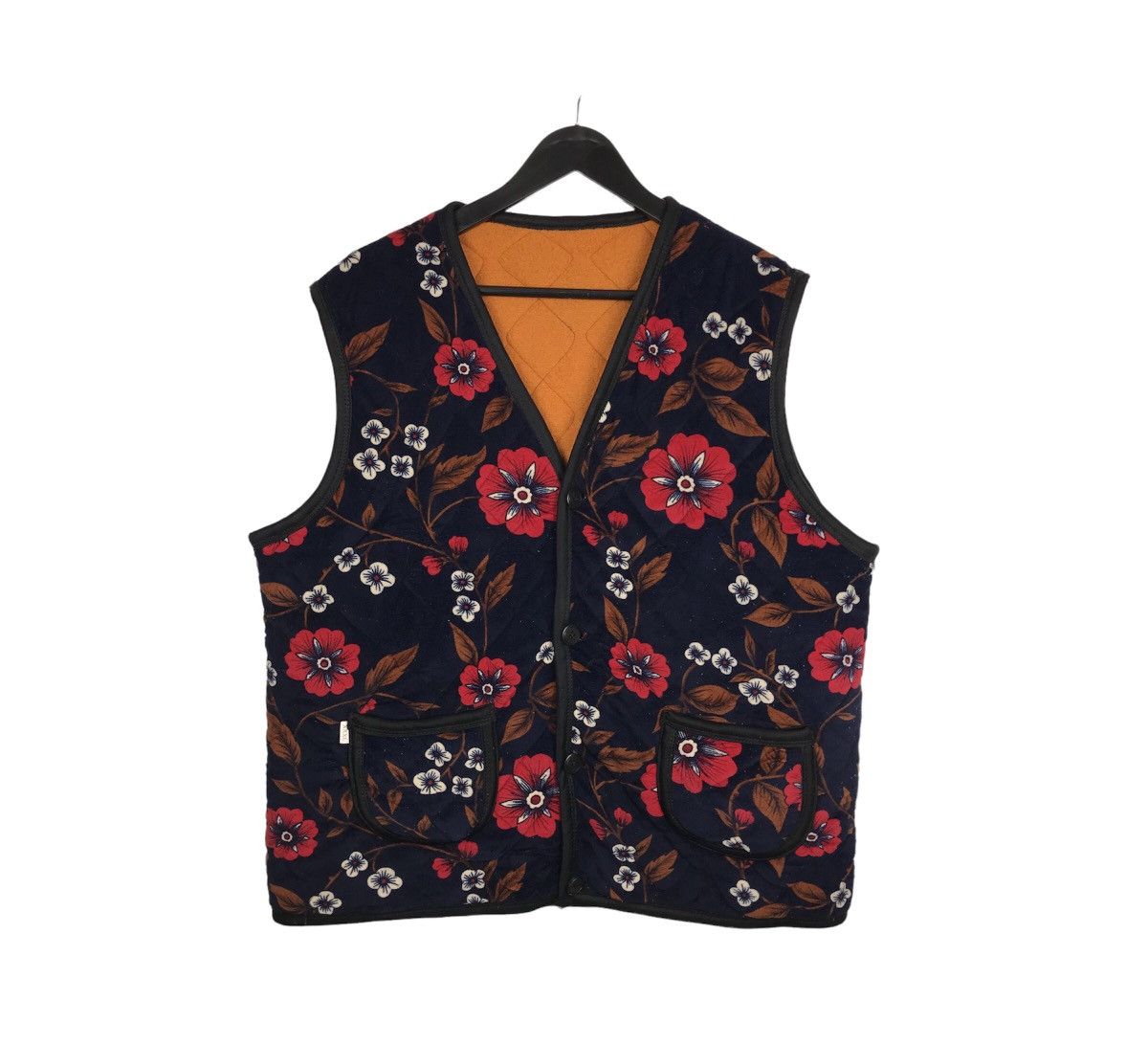 Designer × Japanese Brand × Vintage Vintage Japanese Flower Motion Design Quilted Vest Jacket Size US L / EU 52-54 / 3 - 1 Thumbnail