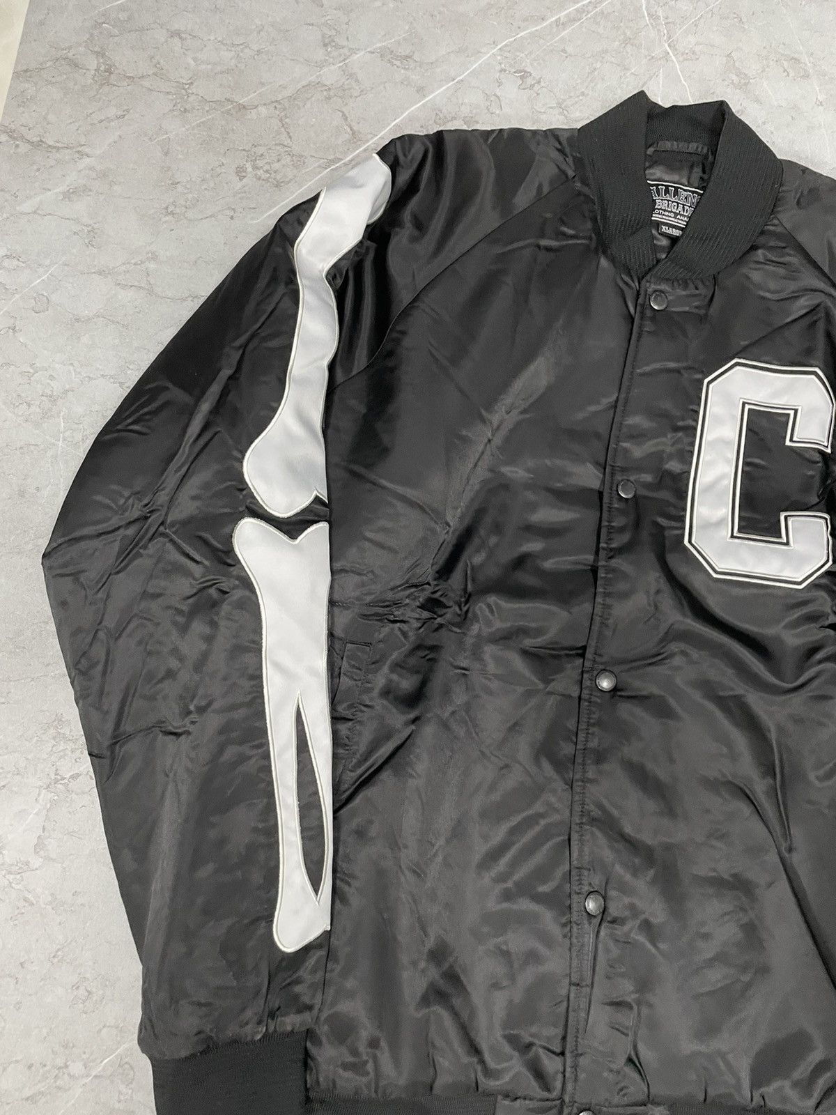 CHALLENGER Challenger Japan Black Nylon Bone Bomber Jacket XL Size US XL / EU 56 / 4 - 2 Thumbnail