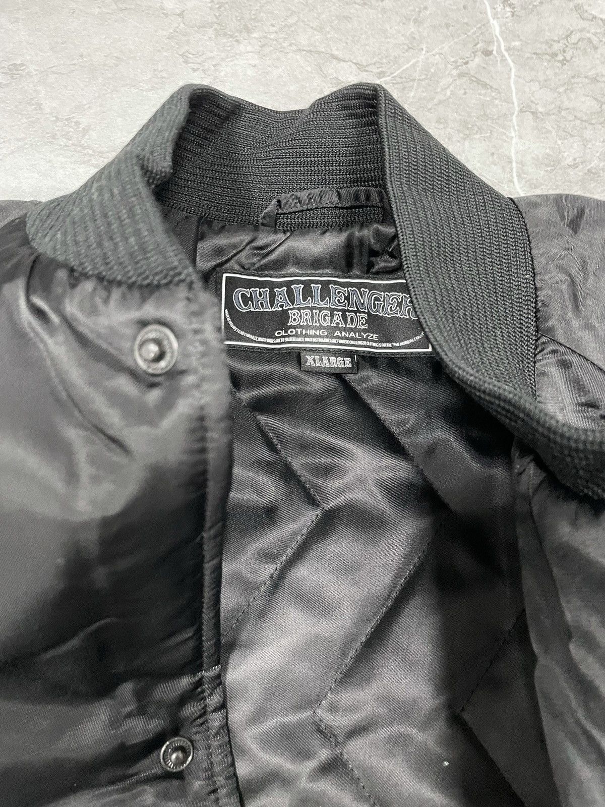 CHALLENGER Challenger Japan Black Nylon Bone Bomber Jacket XL Size US XL / EU 56 / 4 - 7 Thumbnail