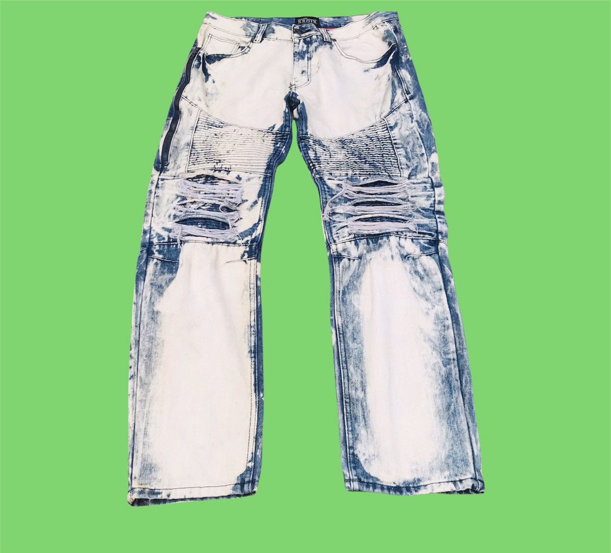 Japanese Brand Brand Kroix Trashed Bleach distressed bikers balmain style Size US 36 / EU 52 - 2 Thumbnail