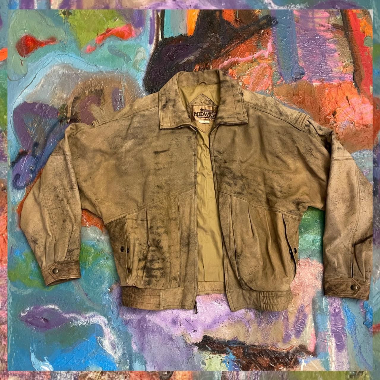 Leather Jacket Vintage Midway Leather Bomber Jacket made in korea Grailed