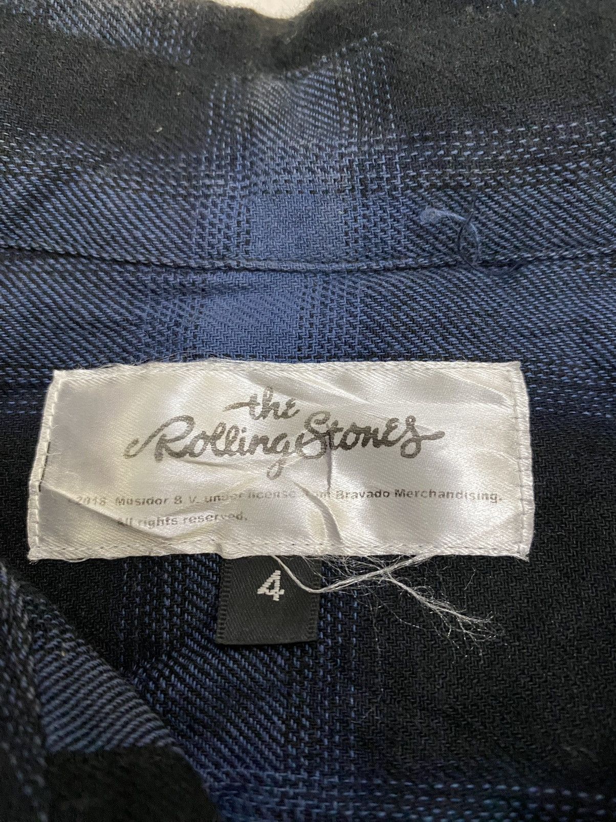 Band Tees × The Rolling Stones Rare The Rolling Stones Distressed Style Flannel Size US L / EU 52-54 / 3 - 5 Thumbnail