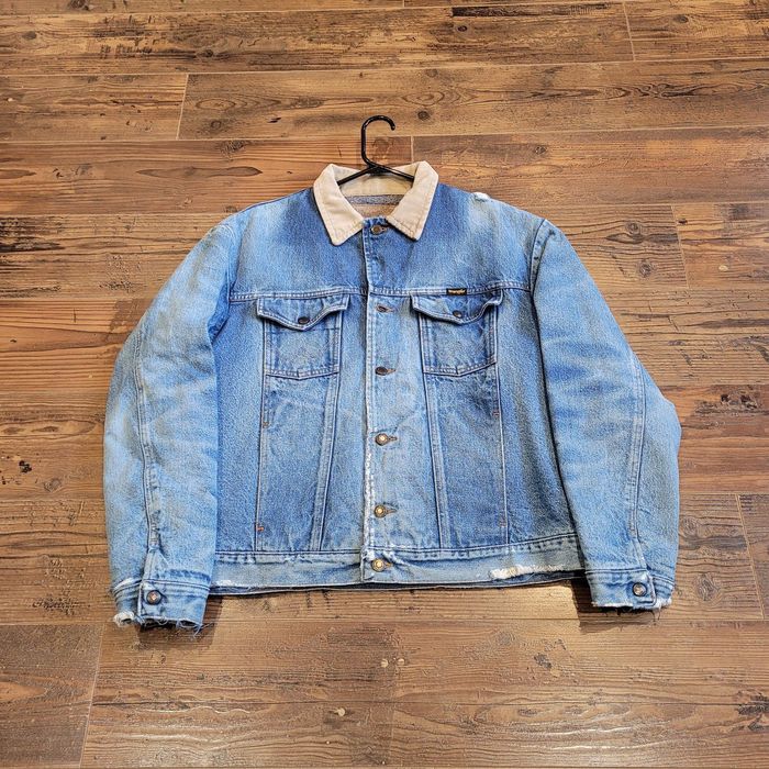 Vintage VINTAGE WRANGLER - BLANKET LINED DENIM JACKET - WRANGLER | Grailed