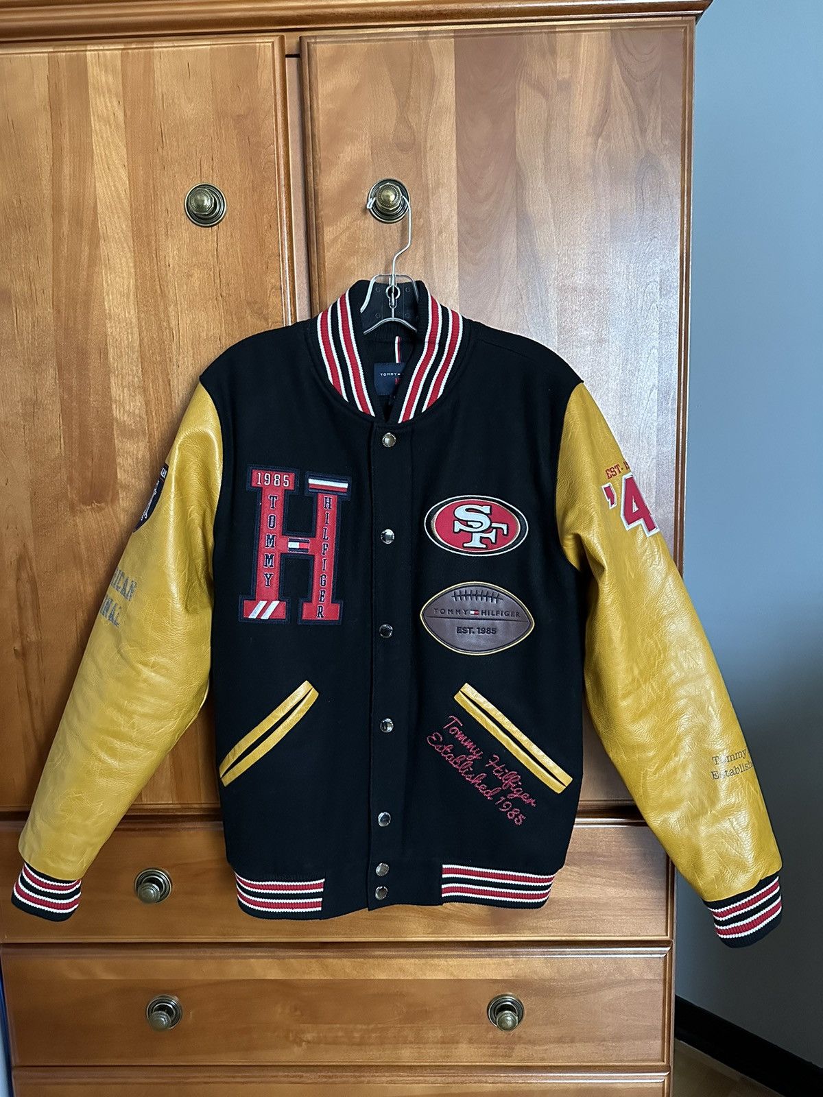 San Francisco 49ers Tommy Hilfiger Full-Zip Varsity Jacket - Scarlet