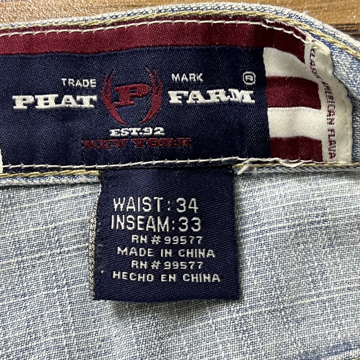 Phat Farm × Vintage Seditionaries Skategang Phat Farm Baggy Denim Jeans Vintage Size US 36 / EU 52 - 10 Thumbnail