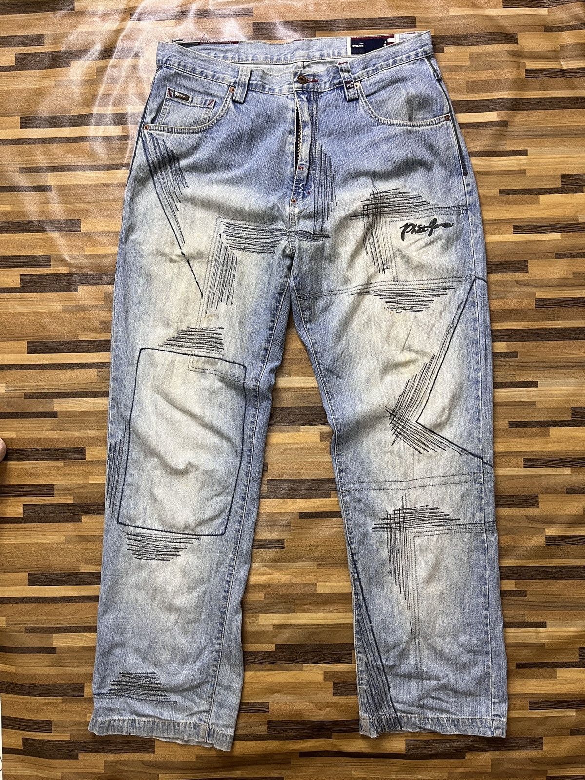 Phat Farm × Vintage Seditionaries Skategang Phat Farm Baggy Denim Jeans Vintage Size US 36 / EU 52 - 23 Thumbnail
