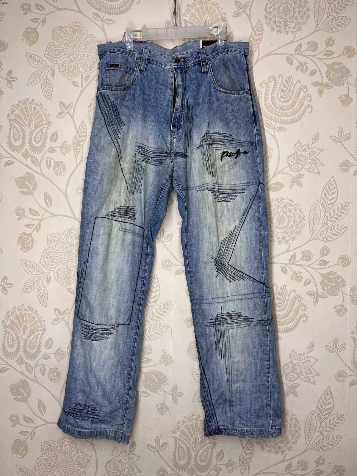 Phat Farm × Vintage Seditionaries Skategang Phat Farm Baggy Denim Jeans Vintage Size US 36 / EU 52 - 1 Thumbnail