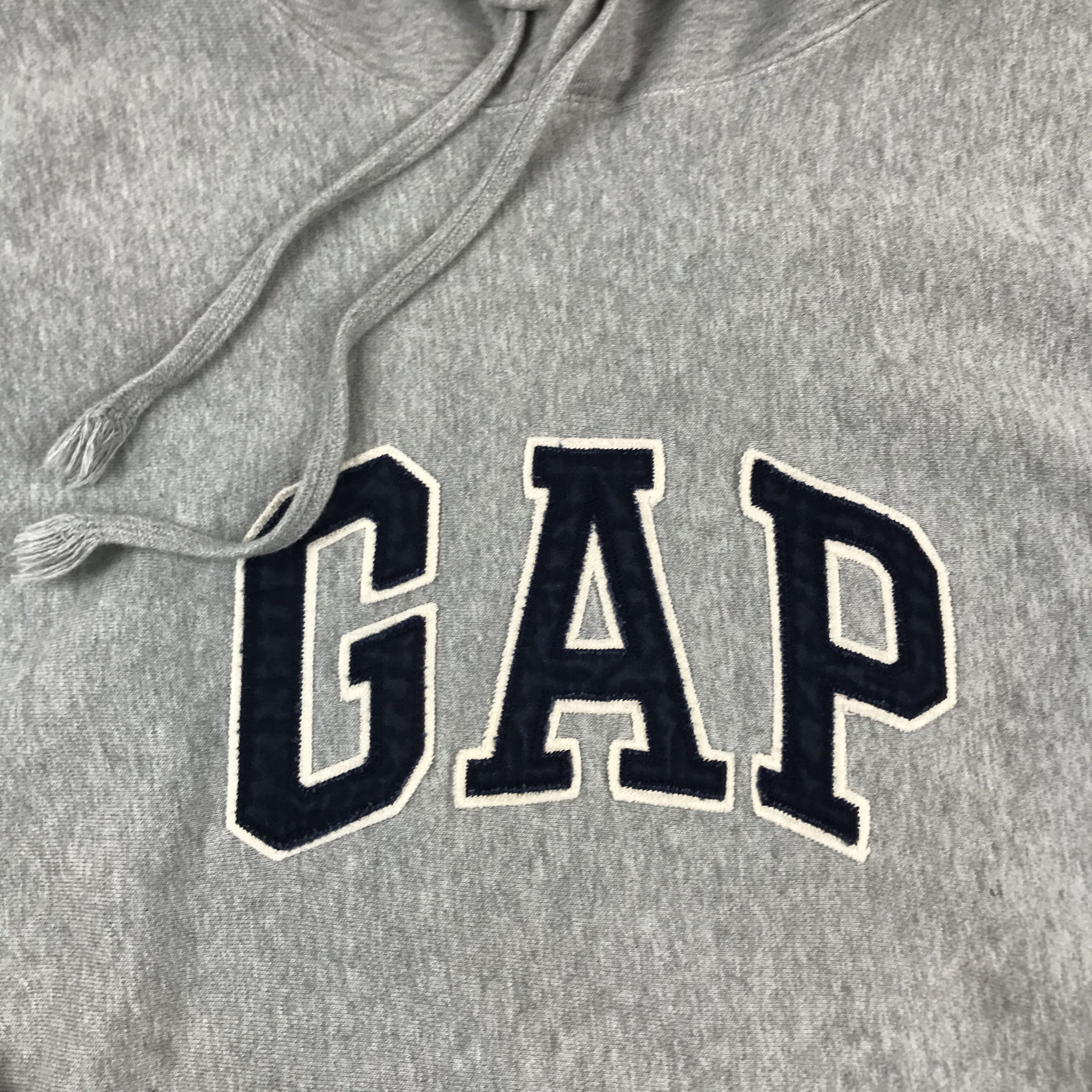 Gap Vintage GAP Arch Logo Grey Hoodie Sweatshirt Size US XL / EU 56 / 4 - 3 Thumbnail