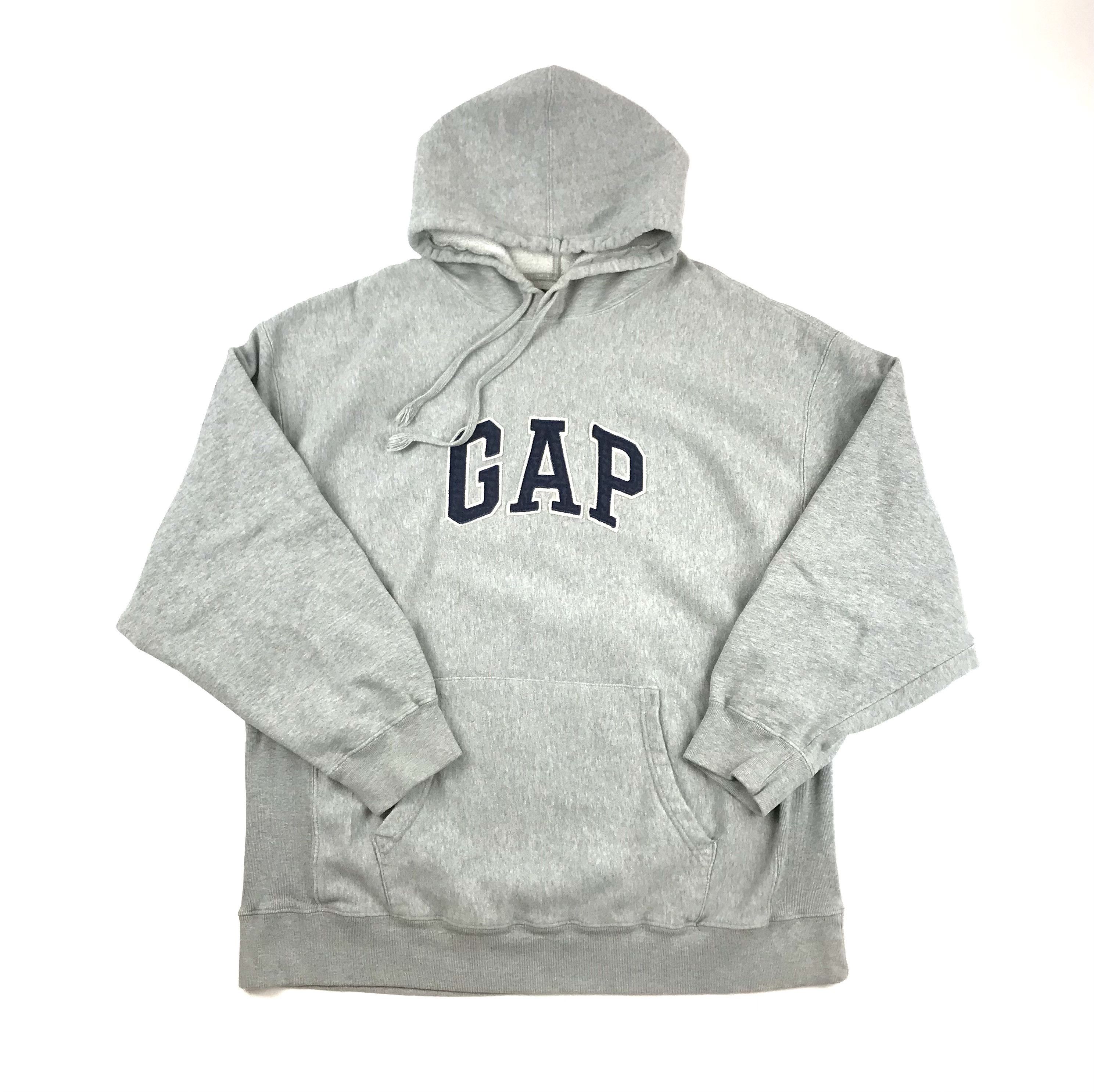 Gap Vintage GAP Arch Logo Grey Hoodie Sweatshirt Size US XL / EU 56 / 4 - 1 Thumbnail