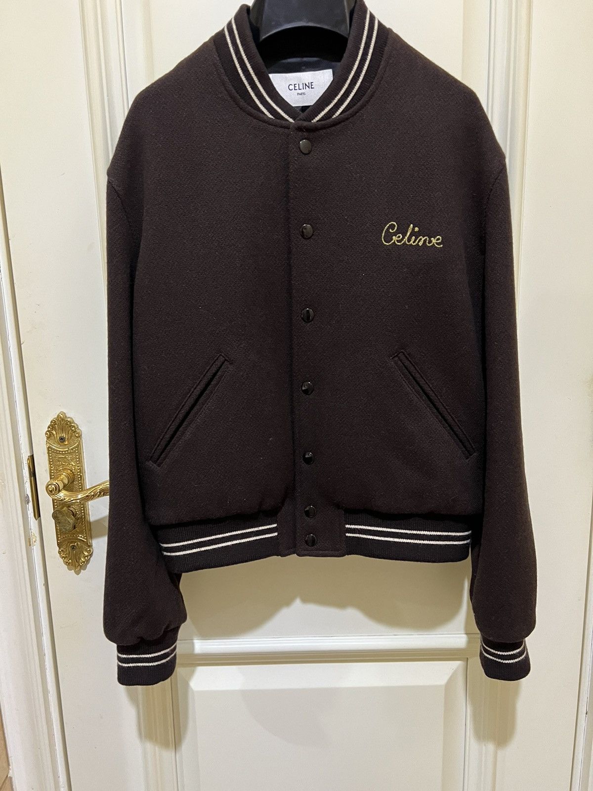 Celine Brown Wool Teddy jacket as worn by Lukasabbat Size US S / EU 44-46 / 1 - 2 Thumbnail