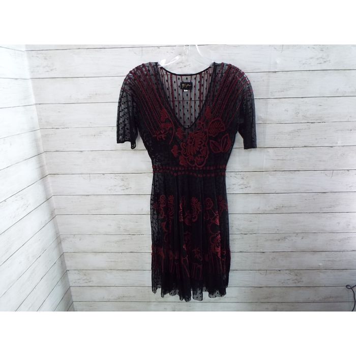 Johnny Was Johnny Was Biya Black Sheer Mesh Embroidered Dress | Grailed