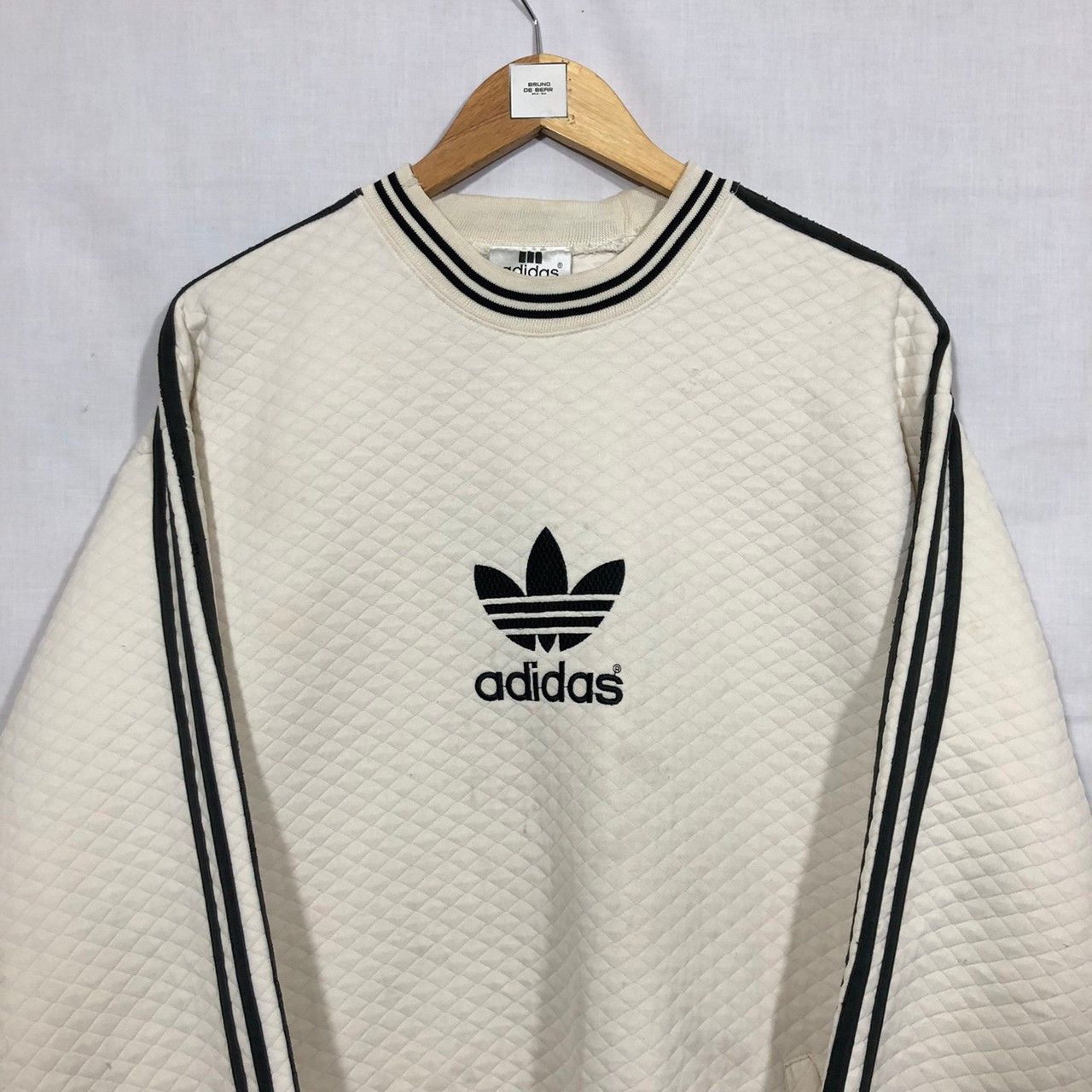 Adidas 90s Vintage Embroidered Sweater Grau XL