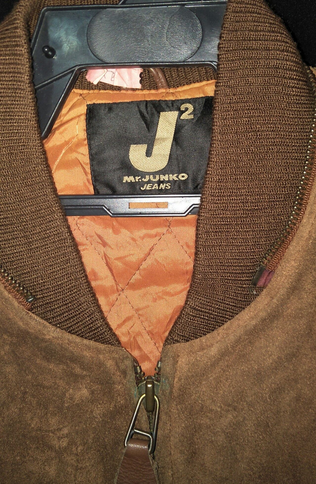 Japanese Brand × Junko Shimada MR JUNKO JEANS LEATHER VARSITY JACKET Size US L / EU 52-54 / 3 - 4 Thumbnail