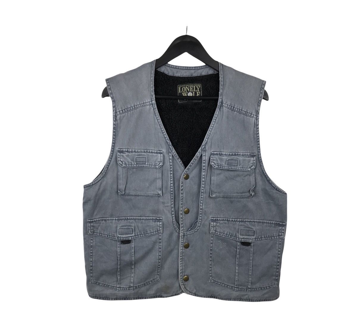 Vintage Japanese Lonely Wolf Hunting Vest Jacket