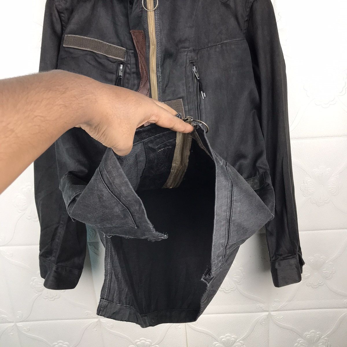 Japanese Brand × Vintage Vintage Japanese Patchwork Punk Style Cotton Jacket Size US S / EU 44-46 / 1 - 6 Thumbnail